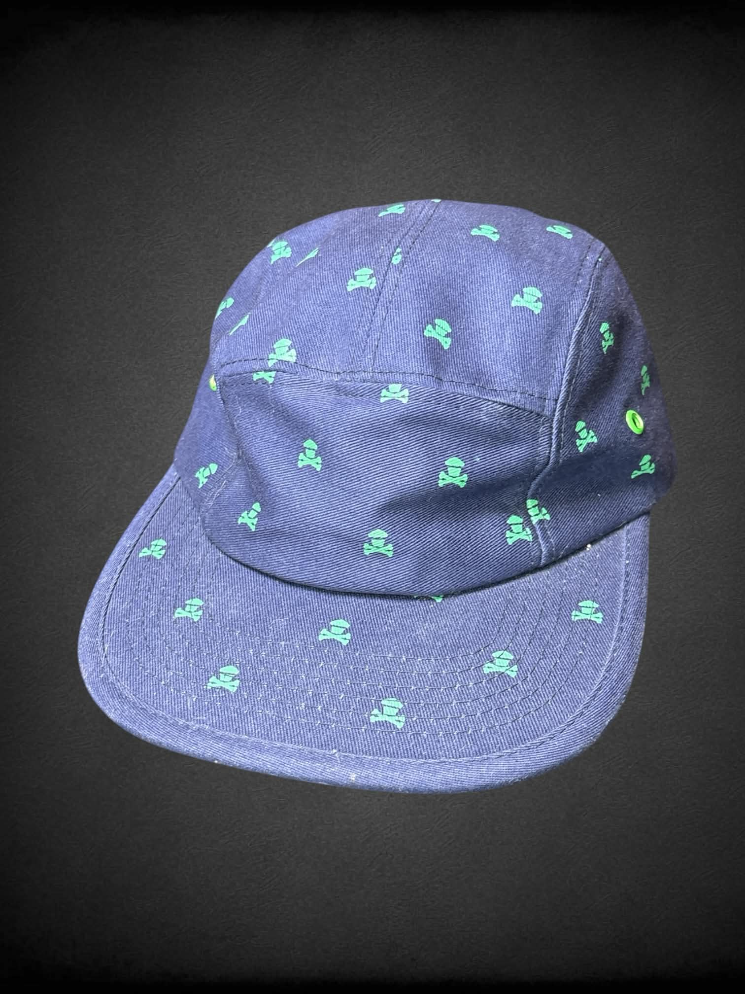 Johnny Cupcakes navy blue kids baseball cap with cupcake crossbones pattern