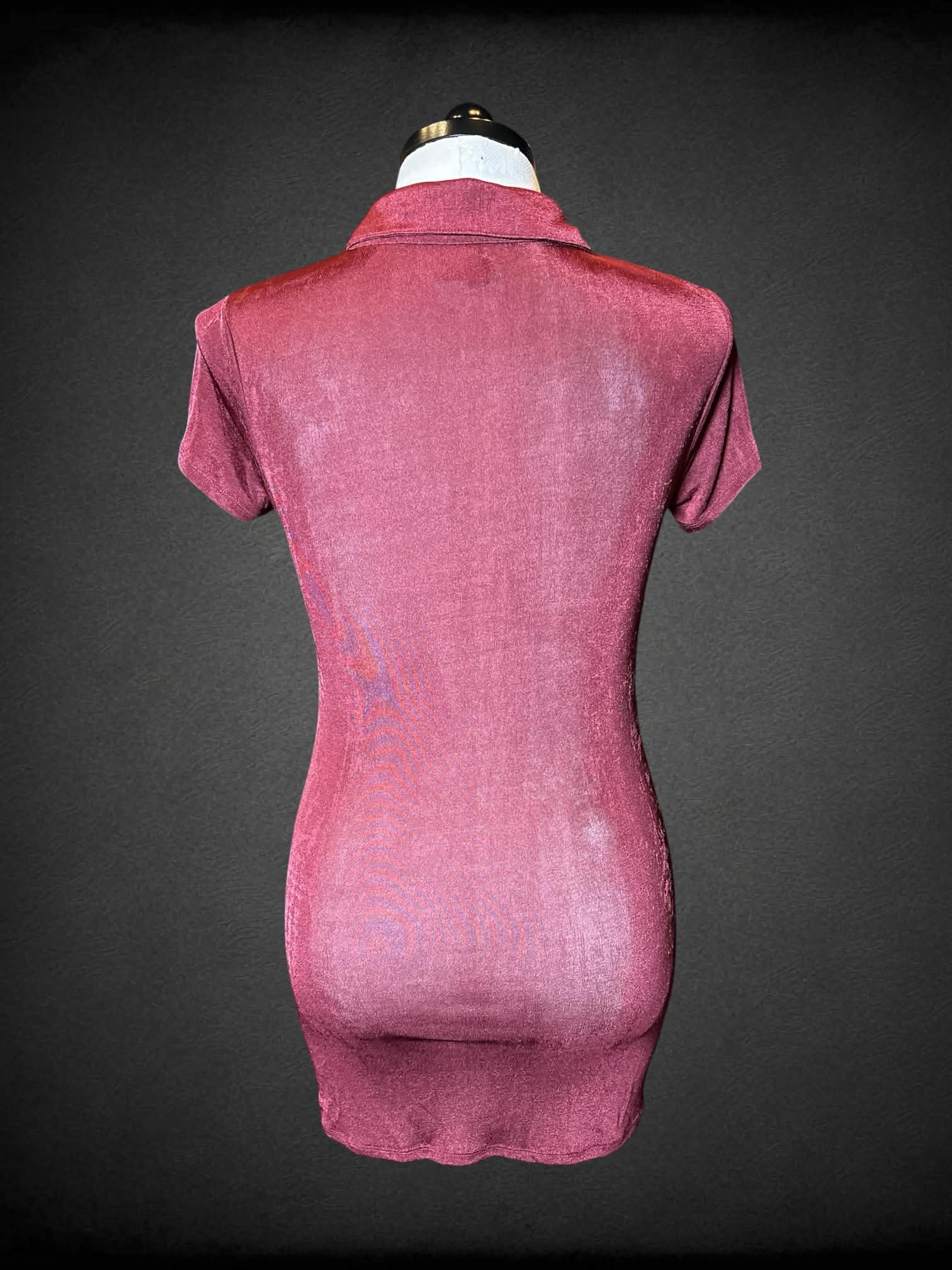 0X Wild Fable red button-up short dress, with cinched design on front