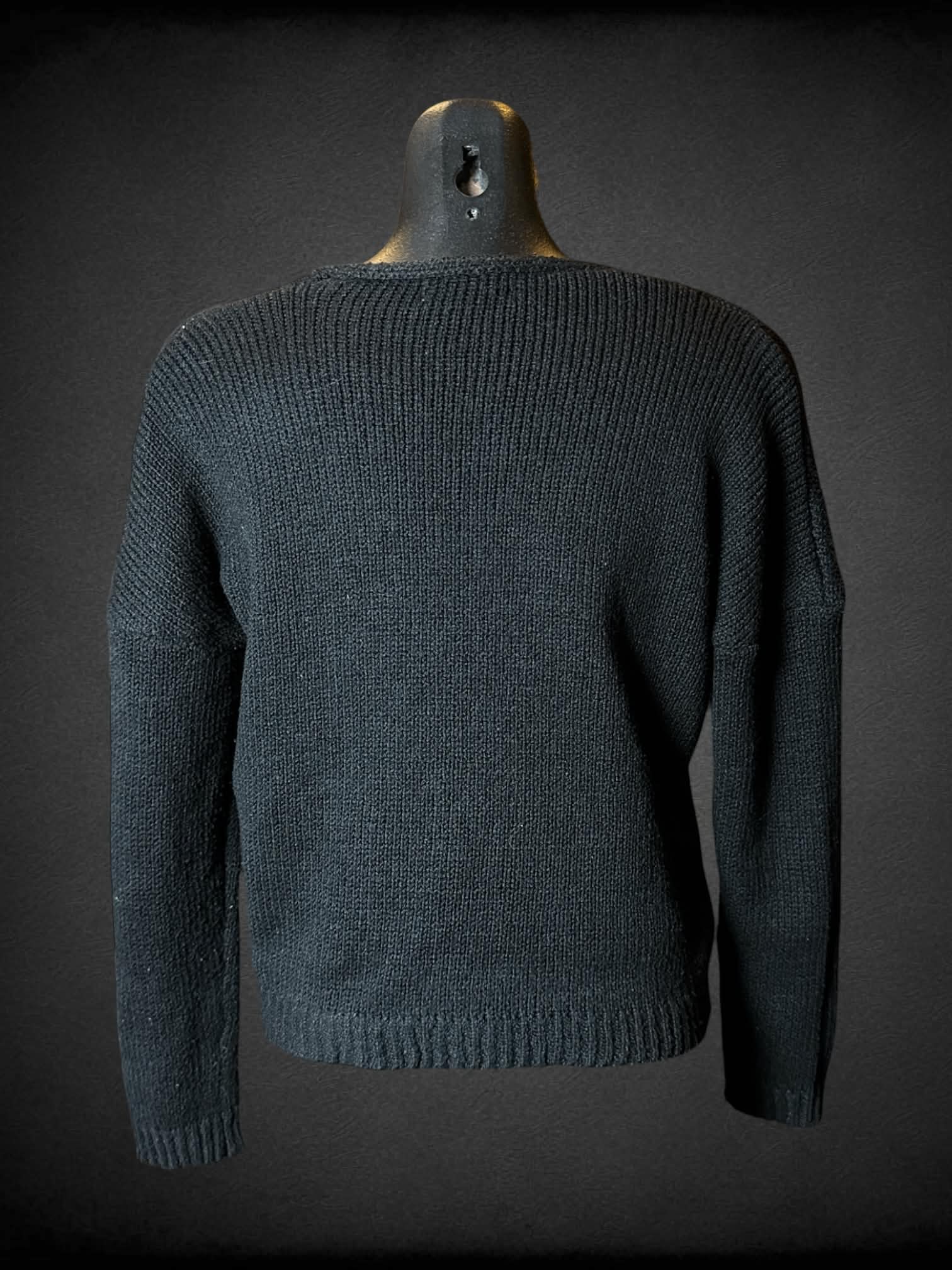 M Misslook black knit button-up sweater top