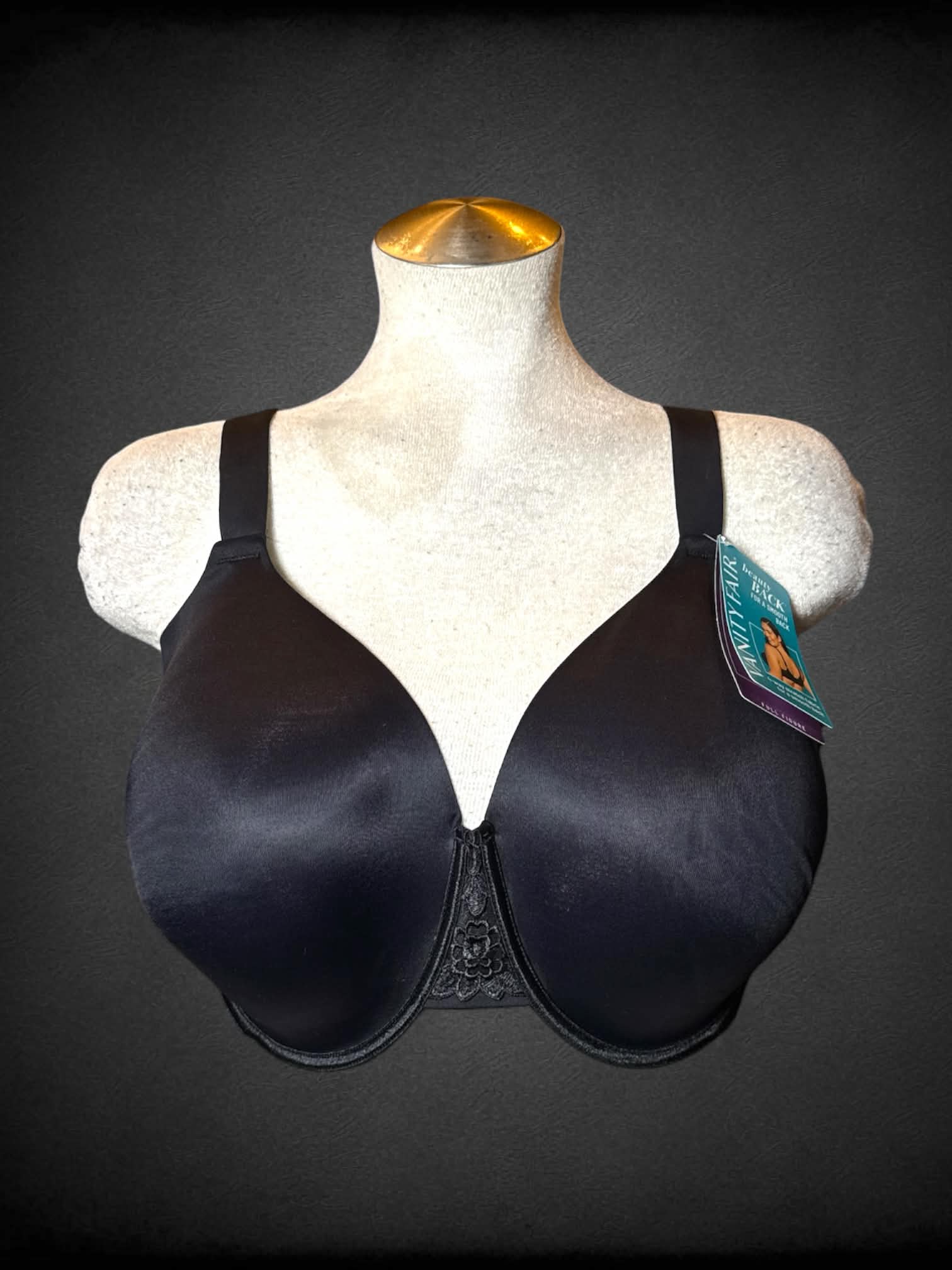 L Vanity Fair NWT black 40H bra