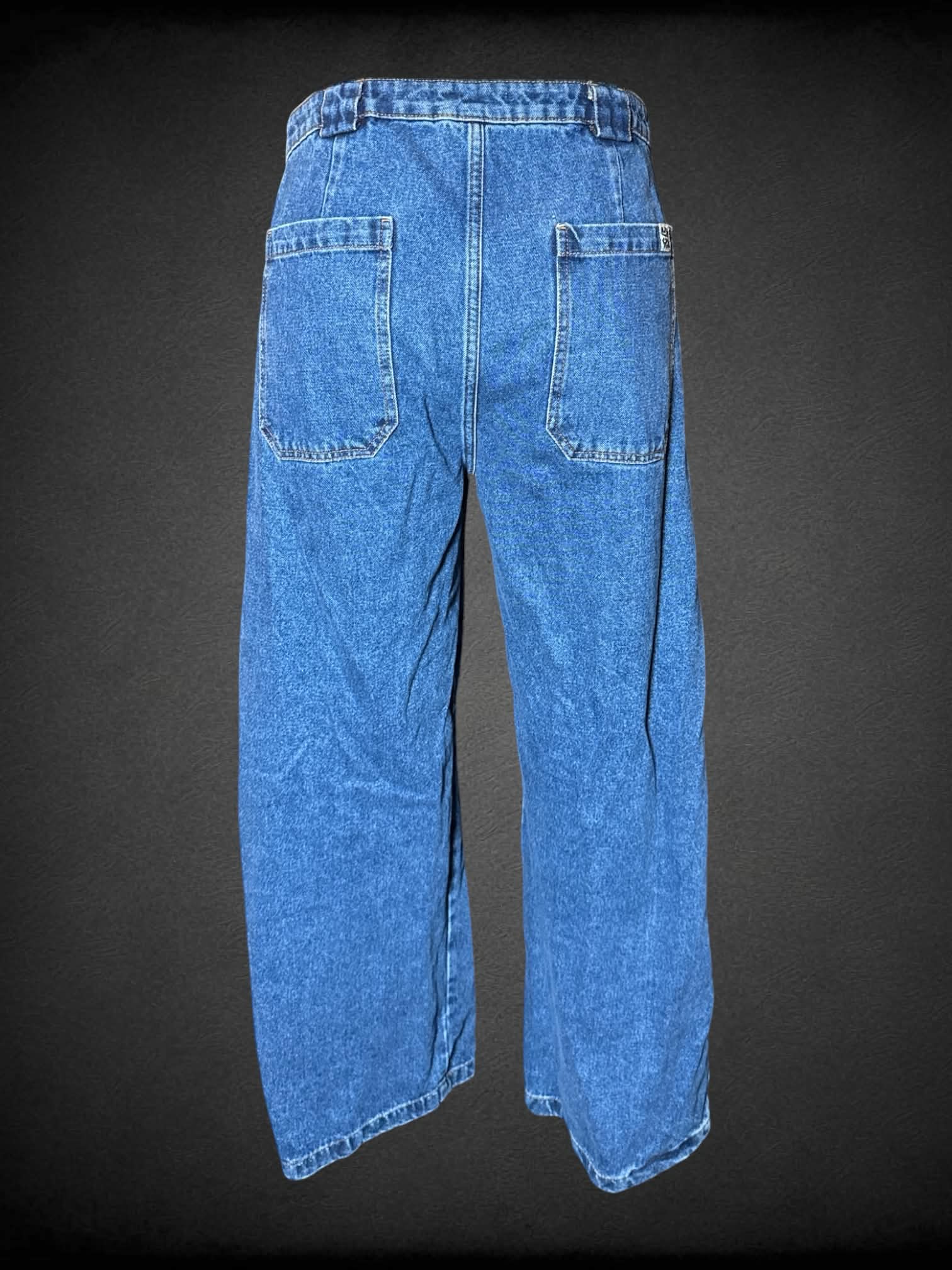 XL Lucy & Yak blue high-waisted wide legged jeans