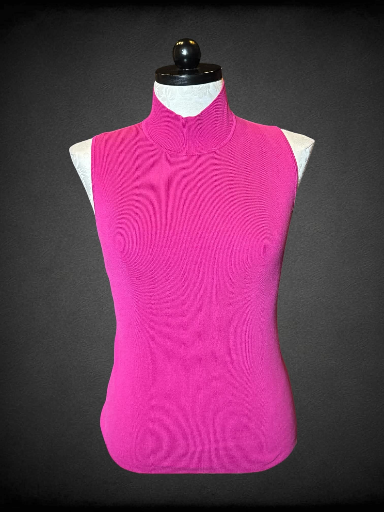 1X Chico’s hot pink ribbed turtleneck to