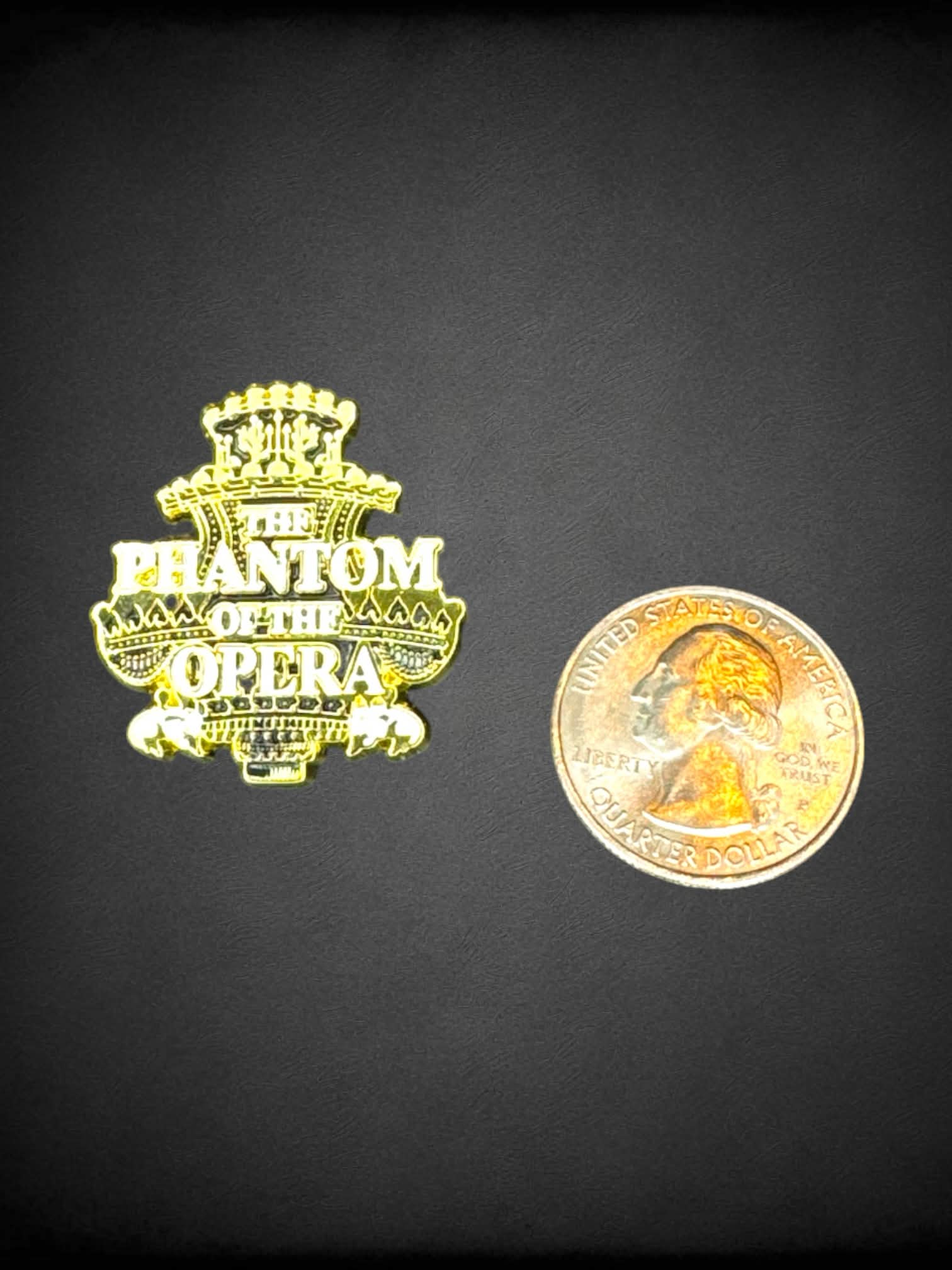 Gold “The Phantom of The Opera” chandelier enamel pin