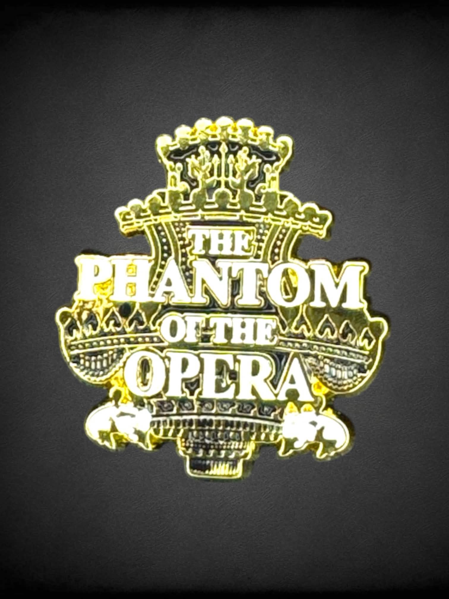 Gold “The Phantom of The Opera” chandelier enamel pin