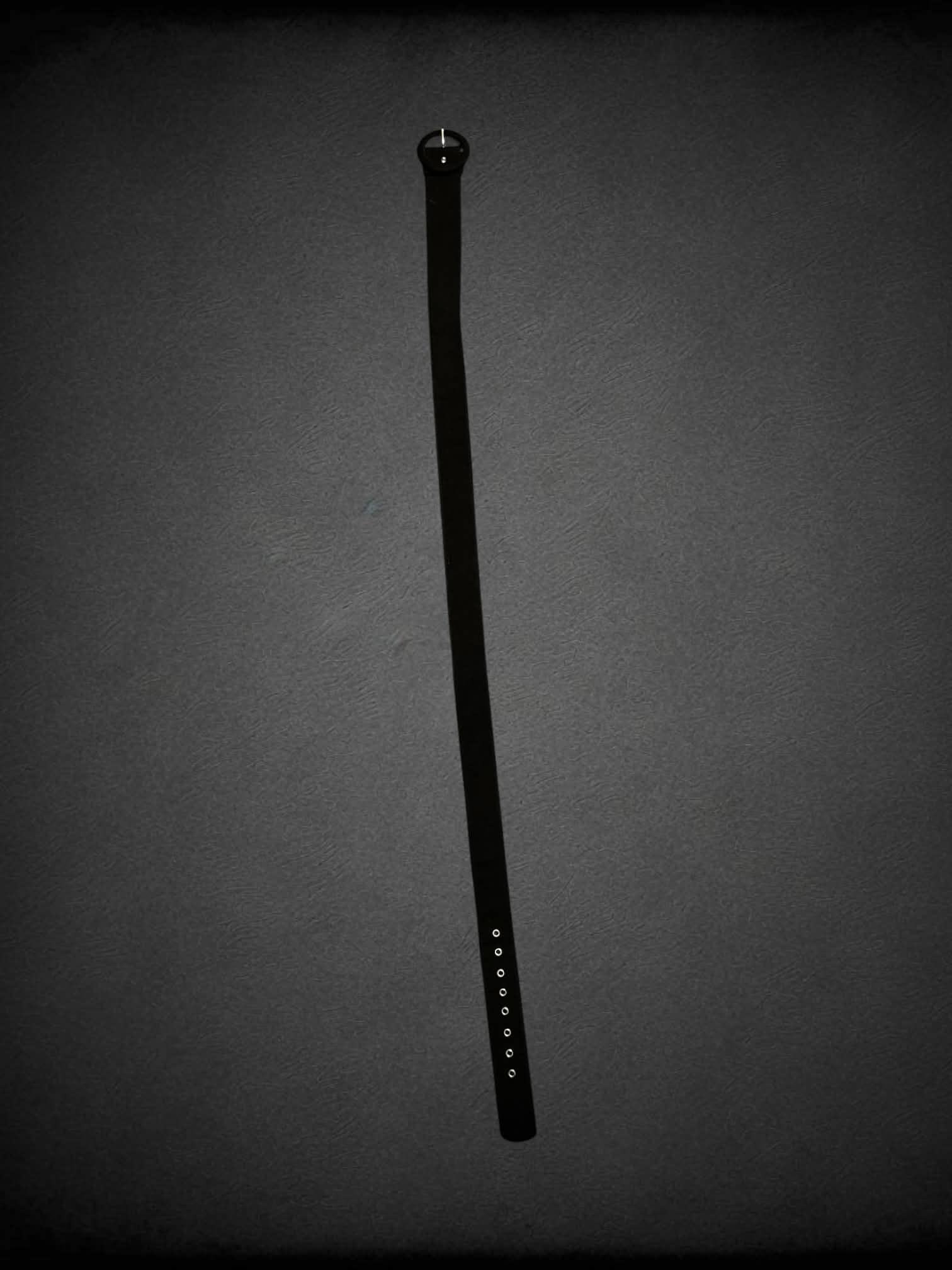 2X black faux leather belt