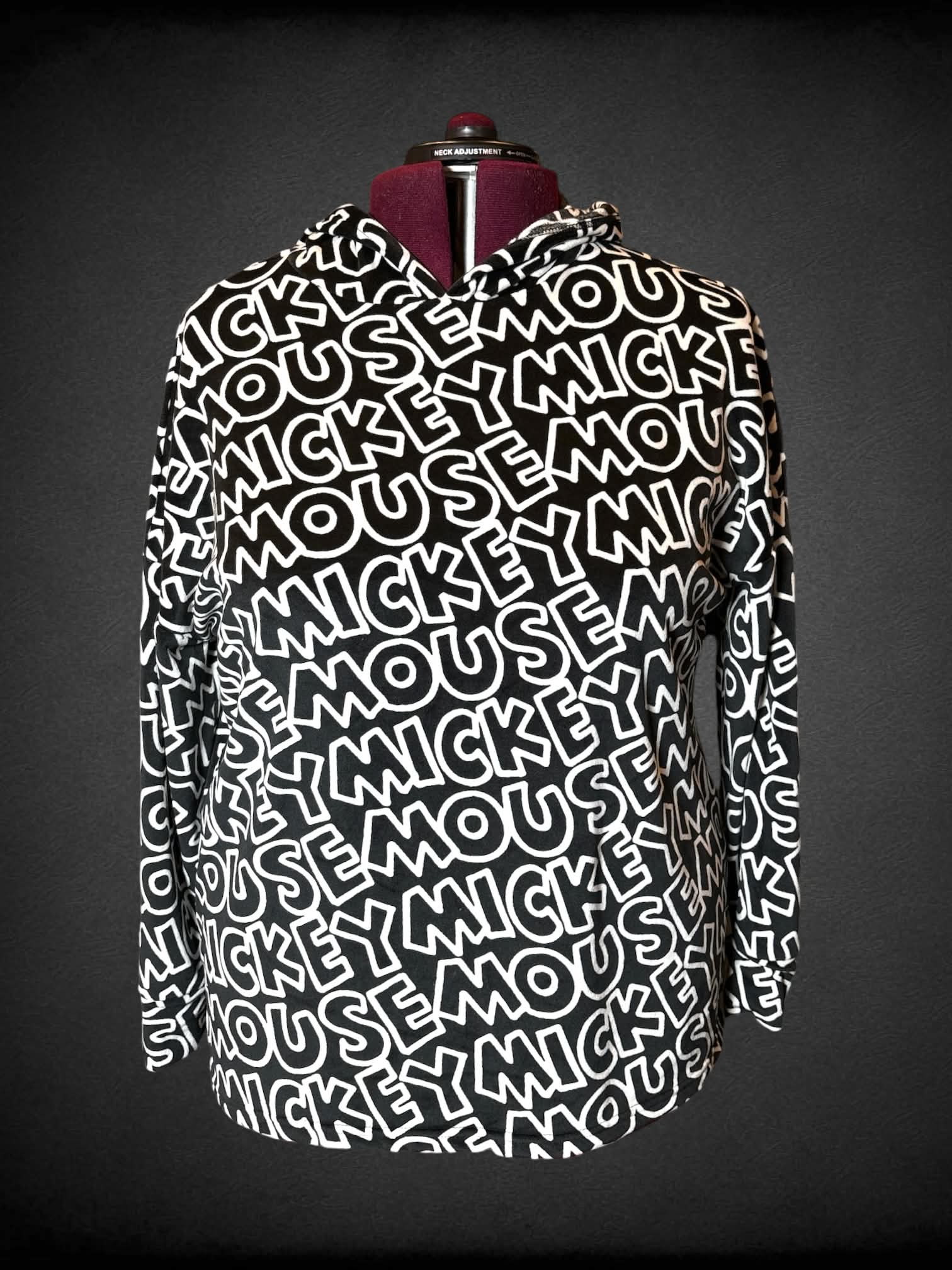 3X Disney black super soft hoodie with “Mickey Mouse” print design