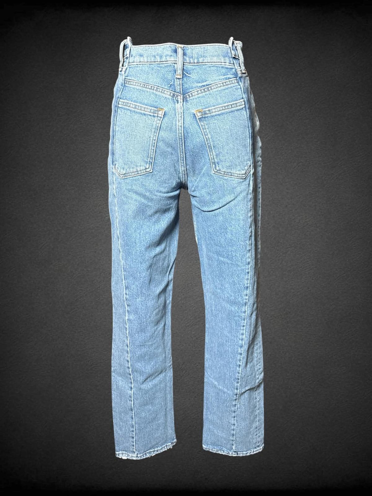 S Abercrombie and Fitch light blue high-waisted jeans