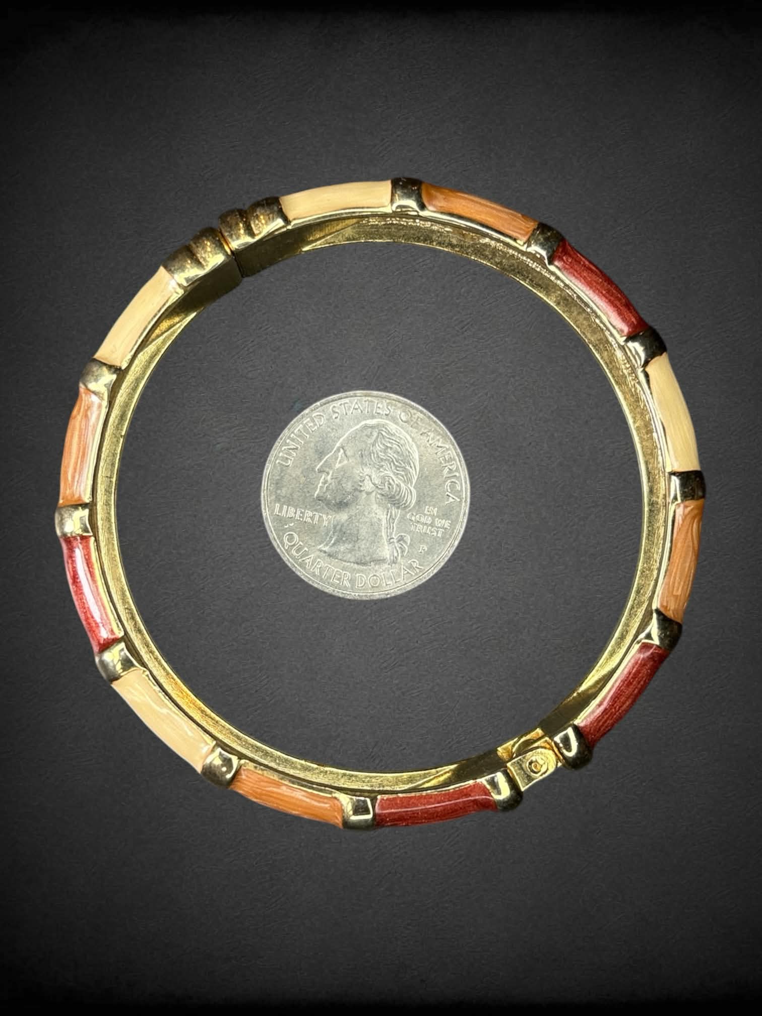 Gold metal clasp bracelet