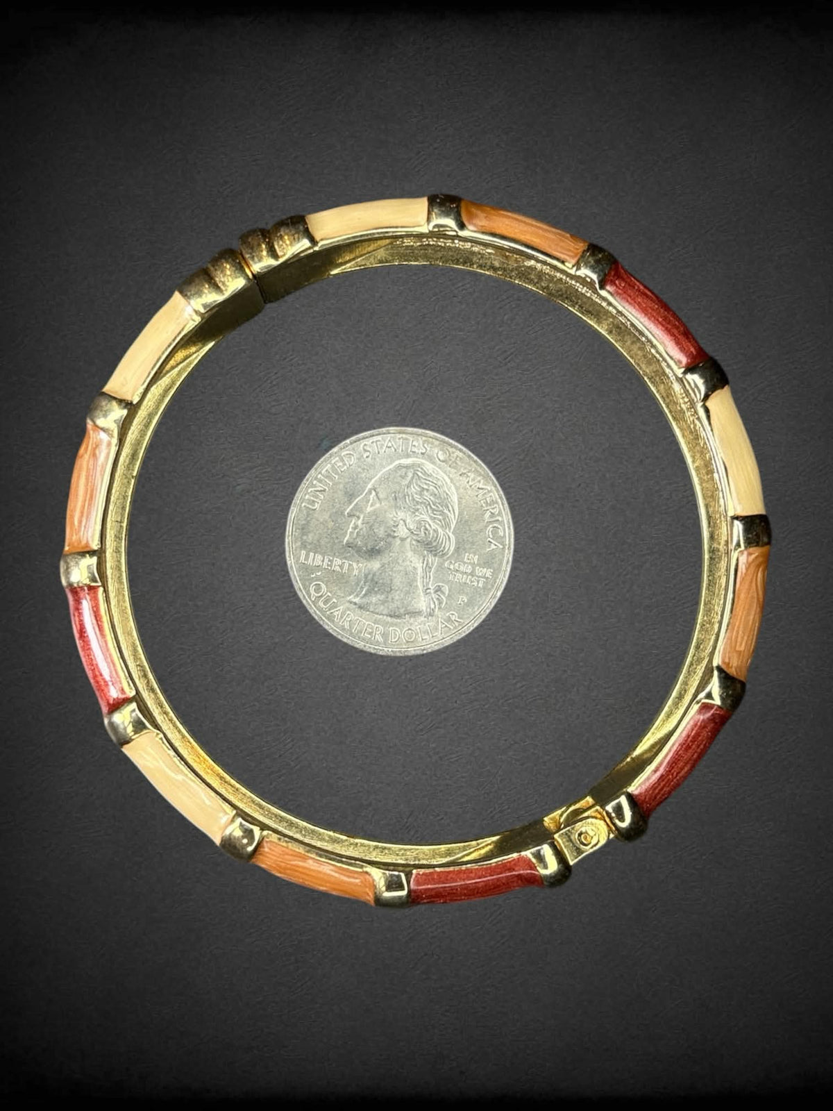 Gold metal clasp bracelet