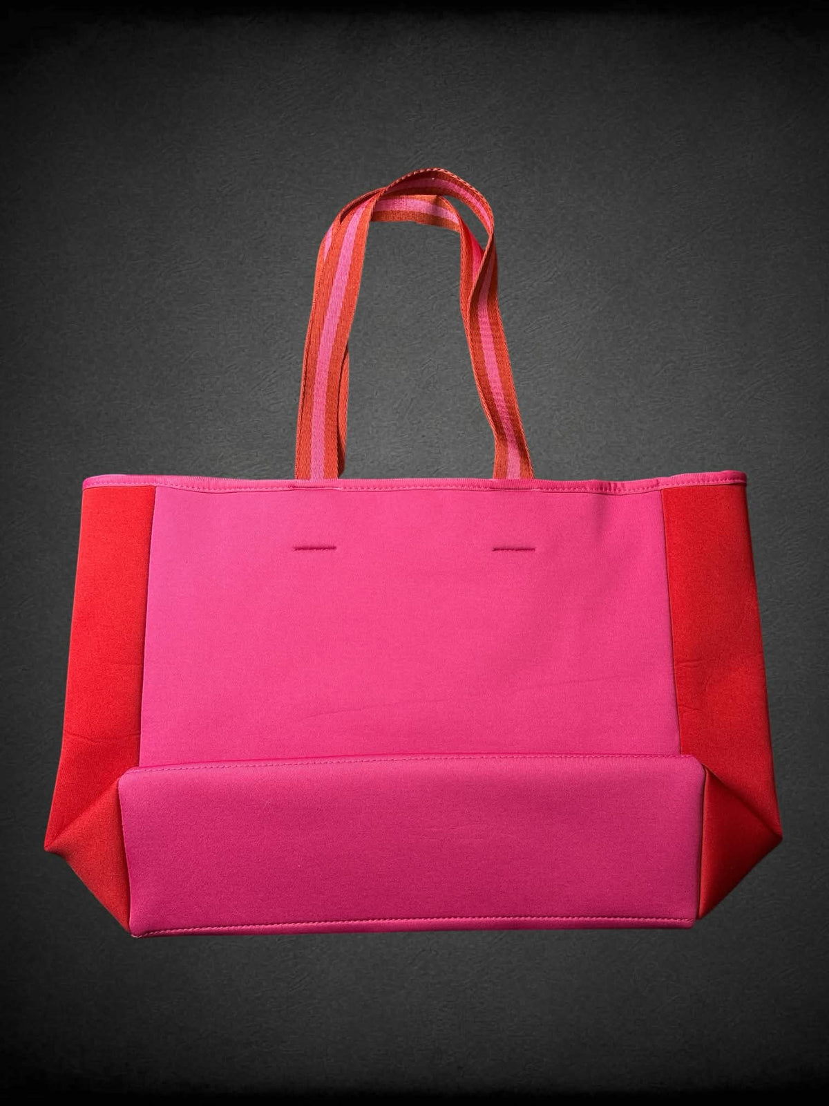 Summersalt NWT pink & red summer tote bag with snap button pocket