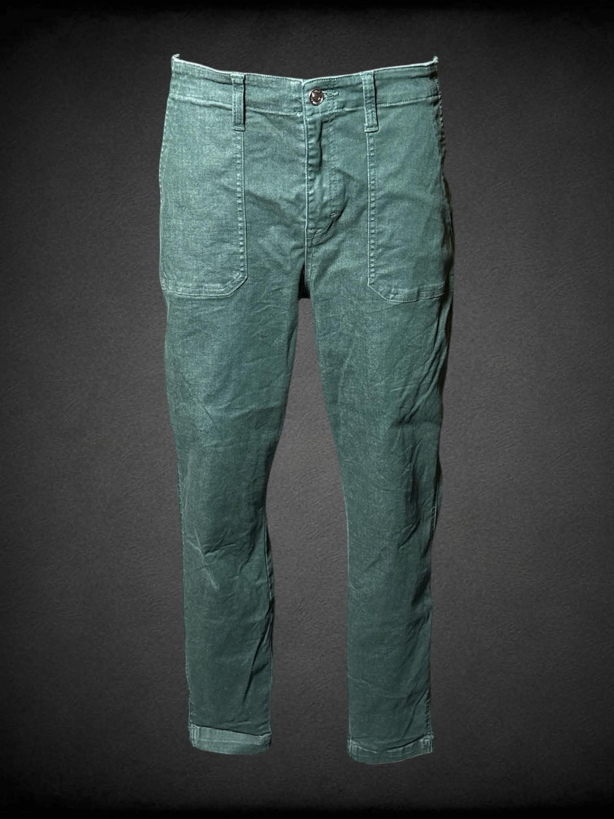 M Studio Blue forest green high-waisted jeans