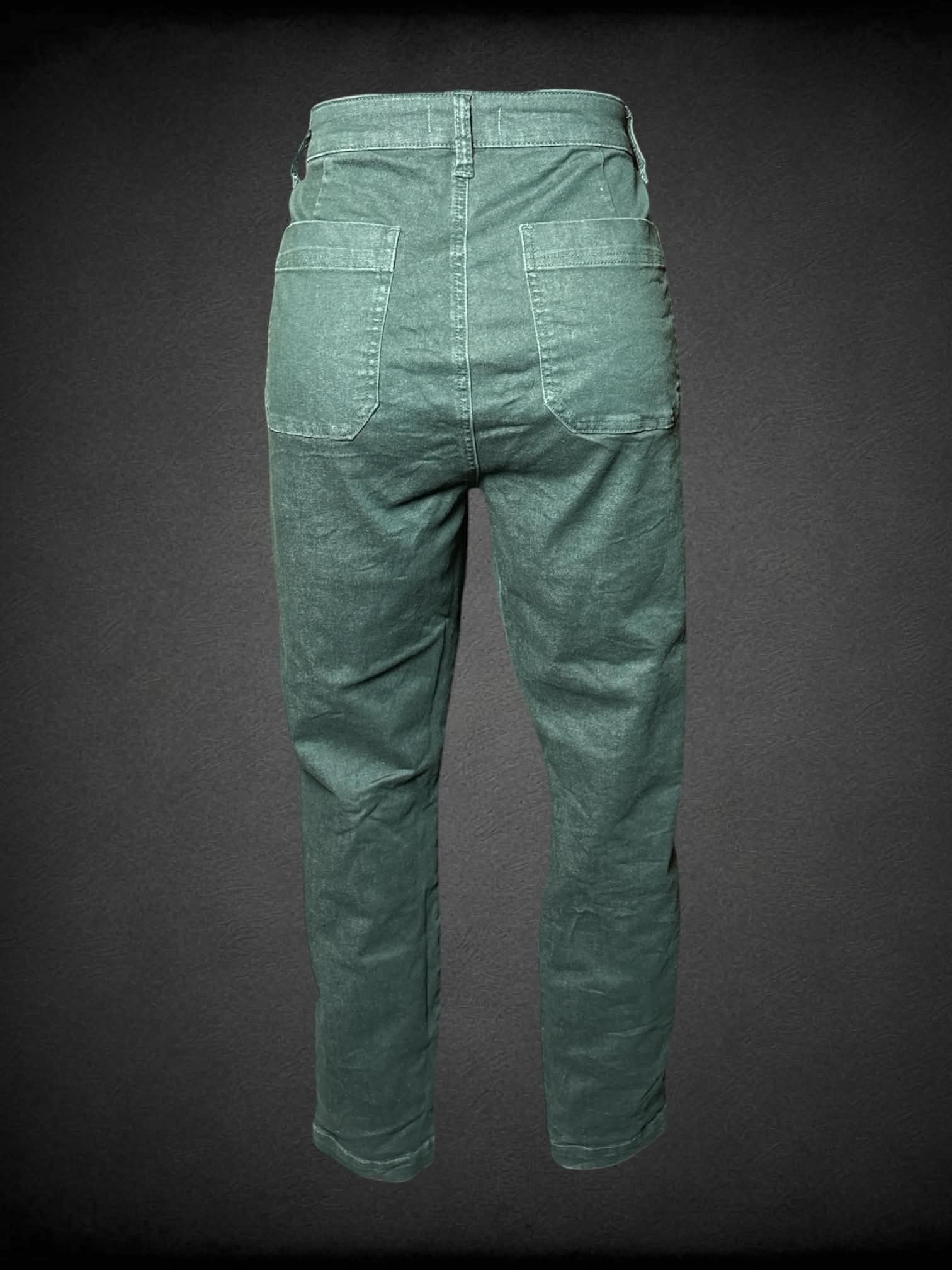 M Studio Blue forest green high-waisted jeans