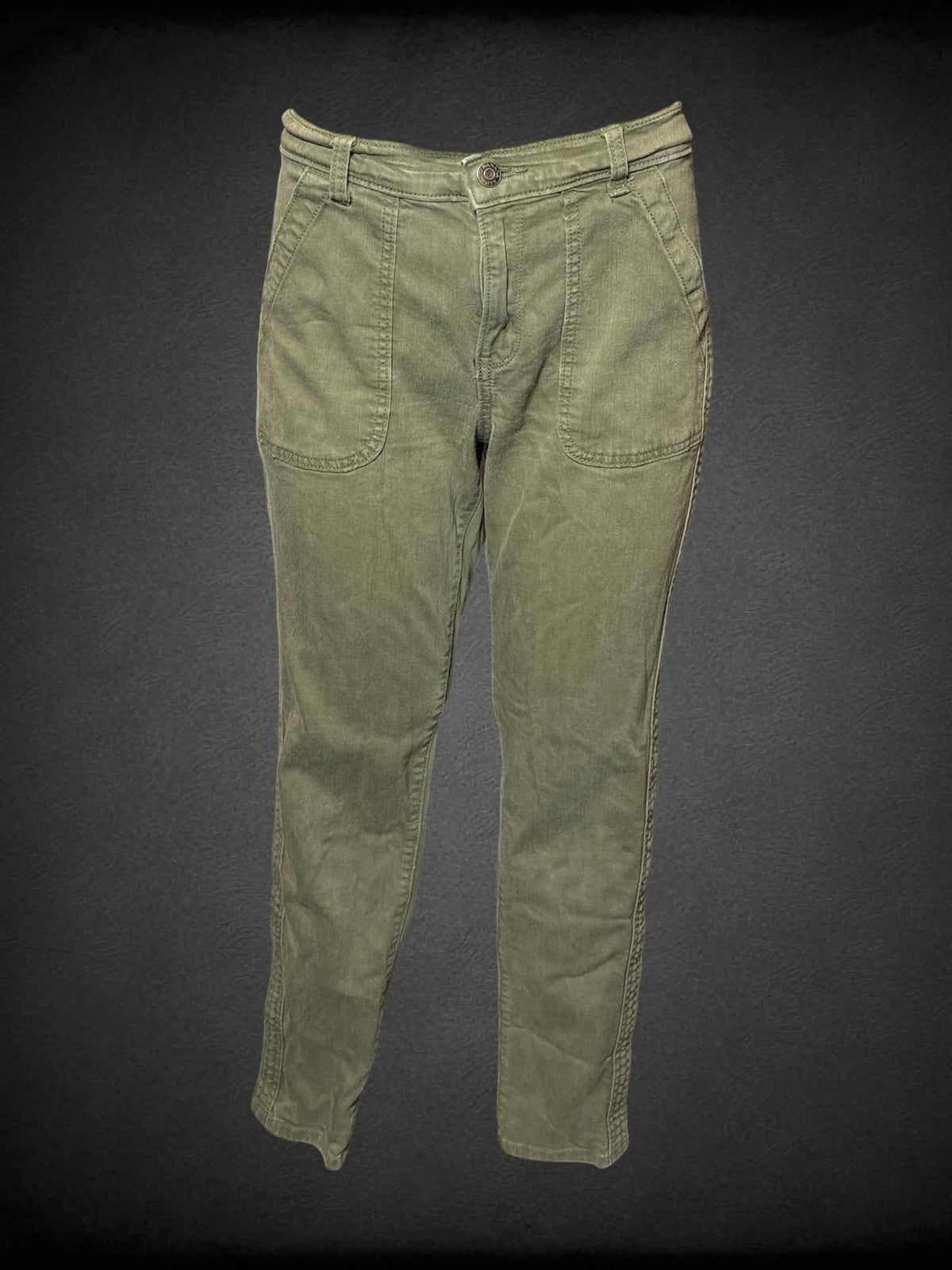 L Banana Republic olive green straight-cut pants
