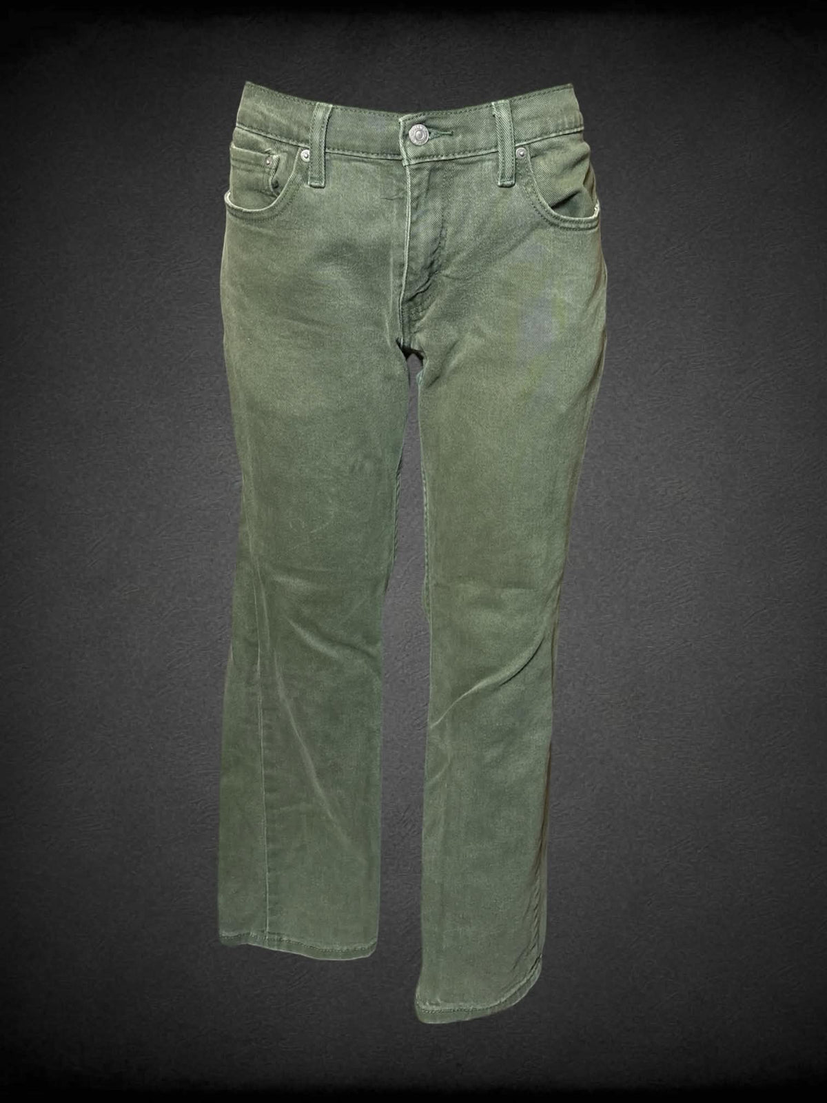 L Levi’s green mid-rise boot cut jeans