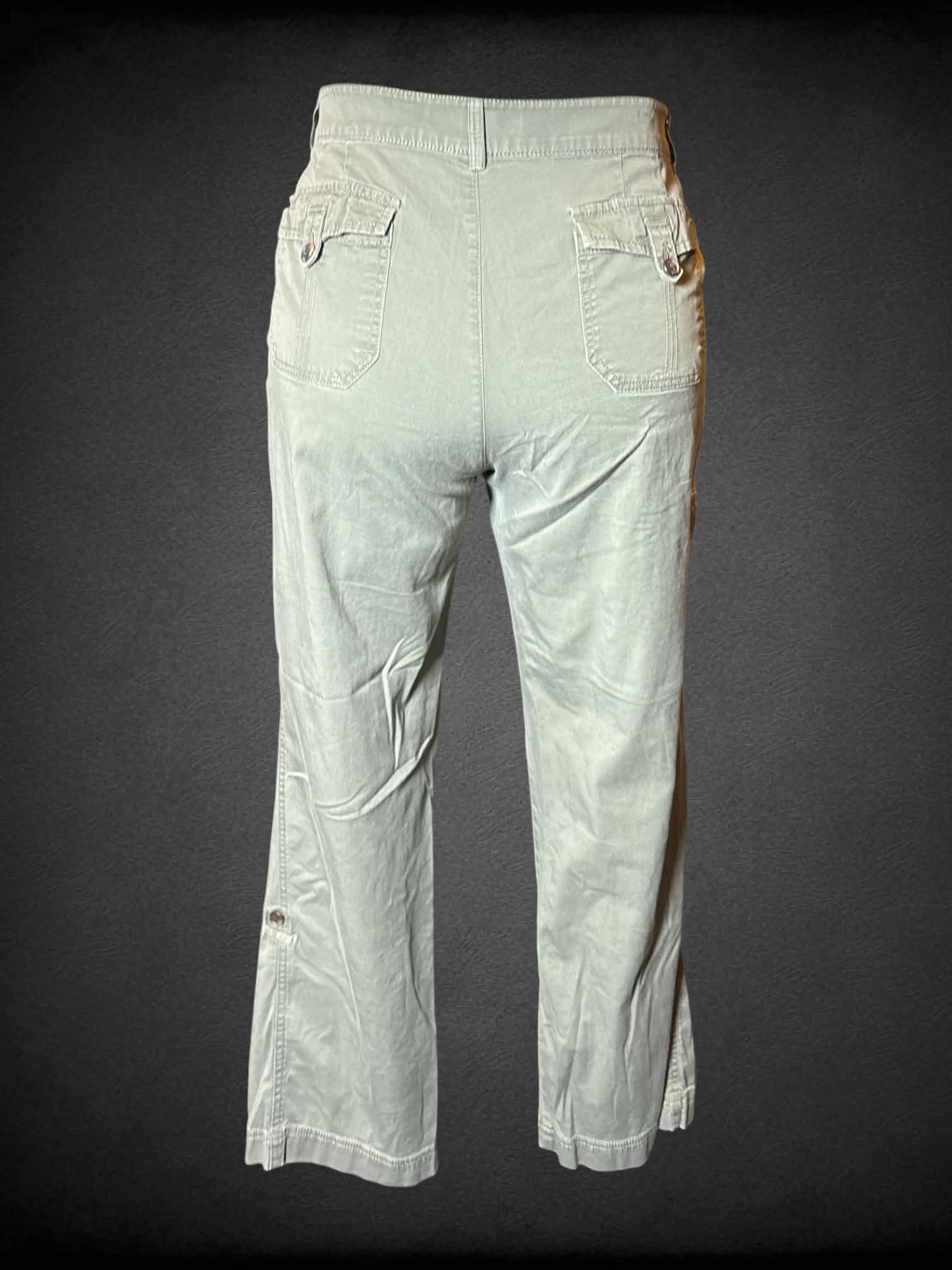 XL Croft & Barrow olive green pants with button-up cuff on legs