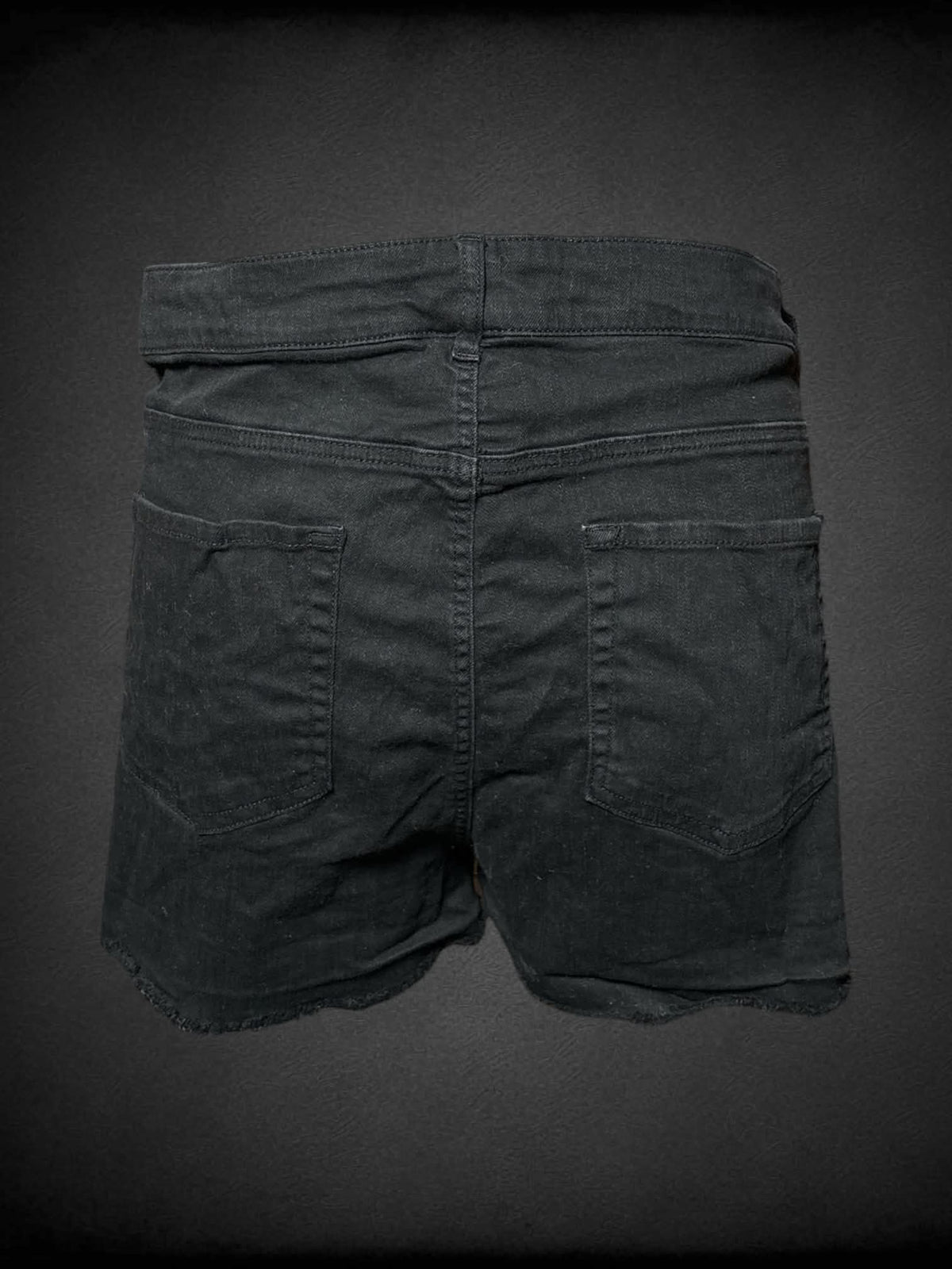 3X Torrid black denim shorts with distressed design