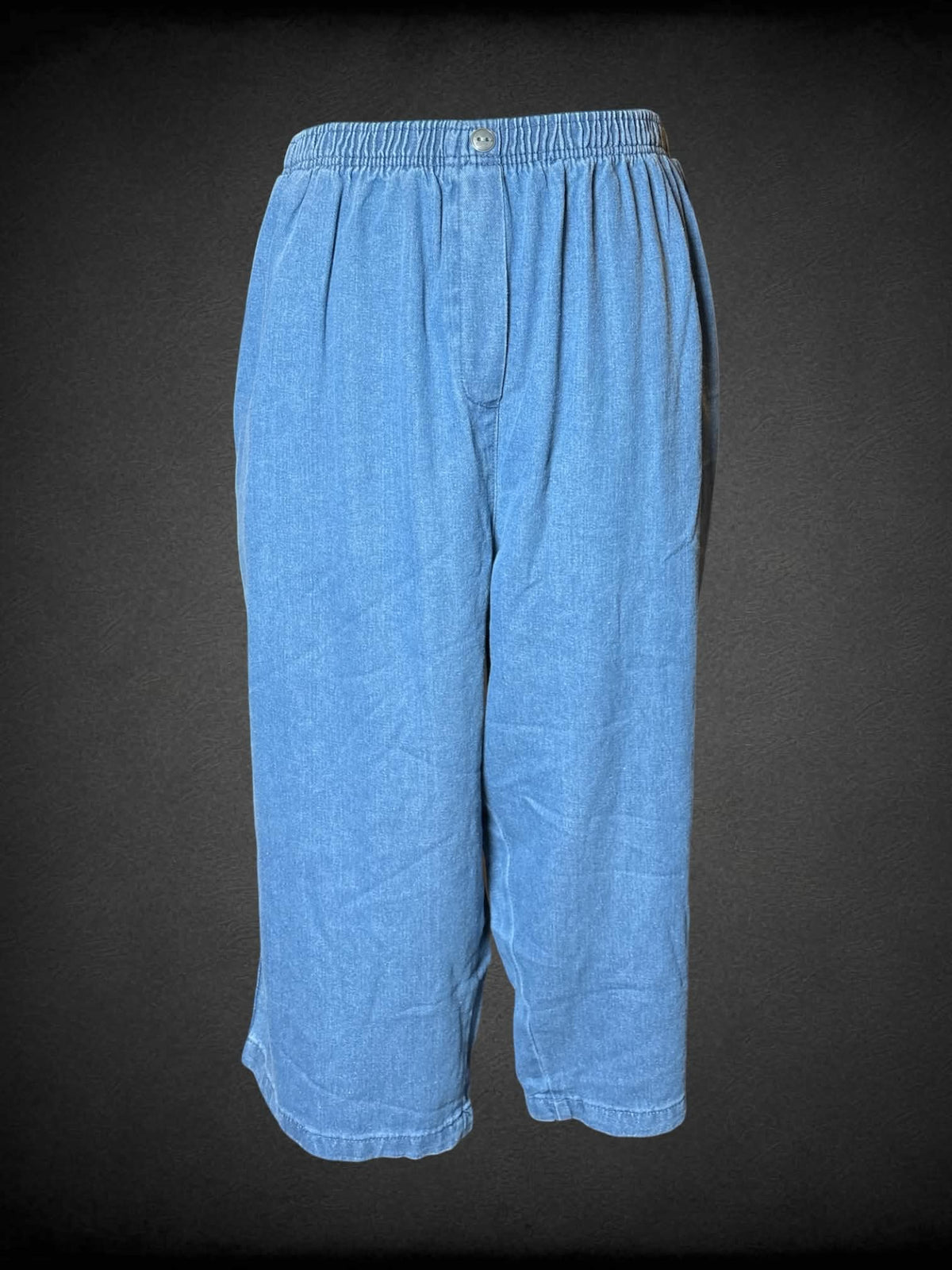 3X Woman Within blue denim pants with stretch waist