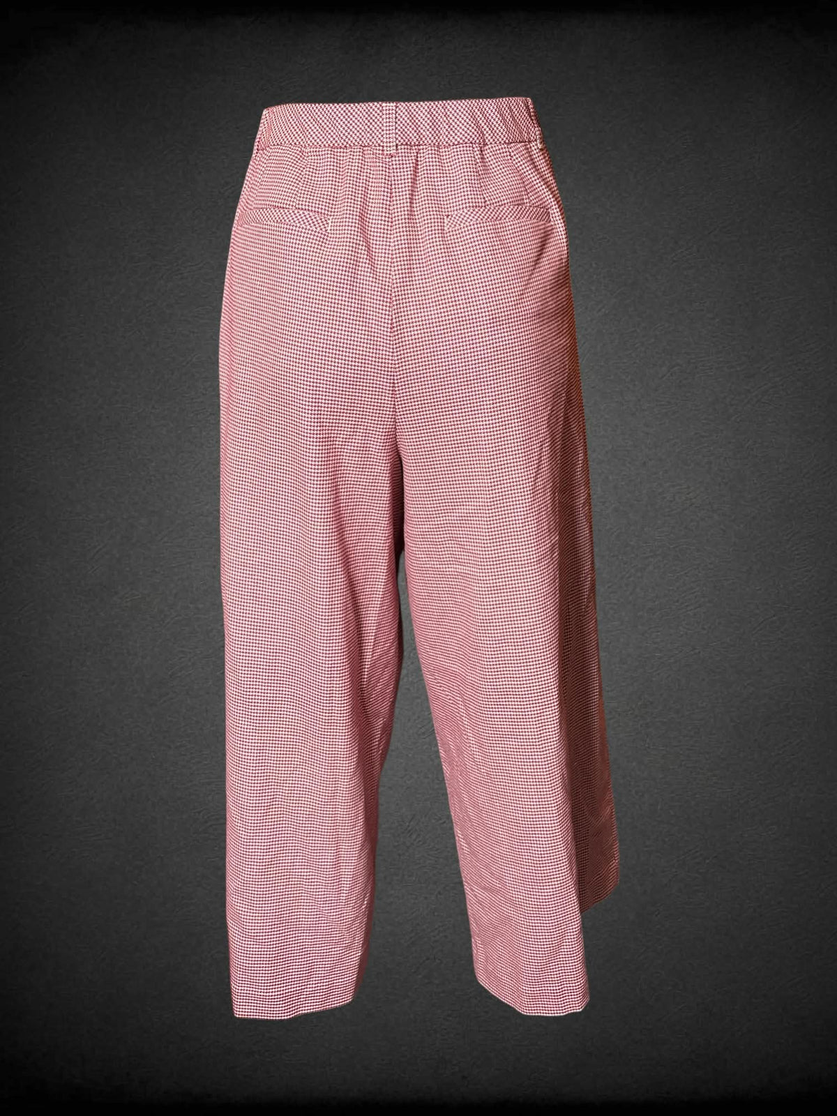 L J.Jill red & white pants with houndstooth pattern