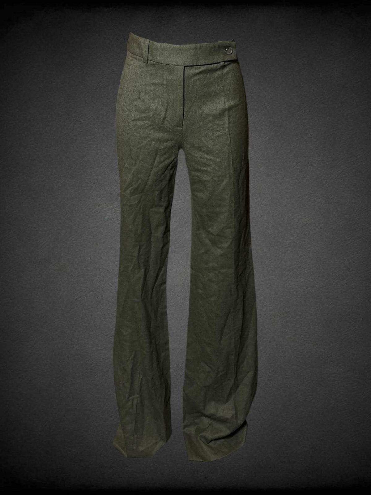 M Michael Kors green high-waisted wool pants