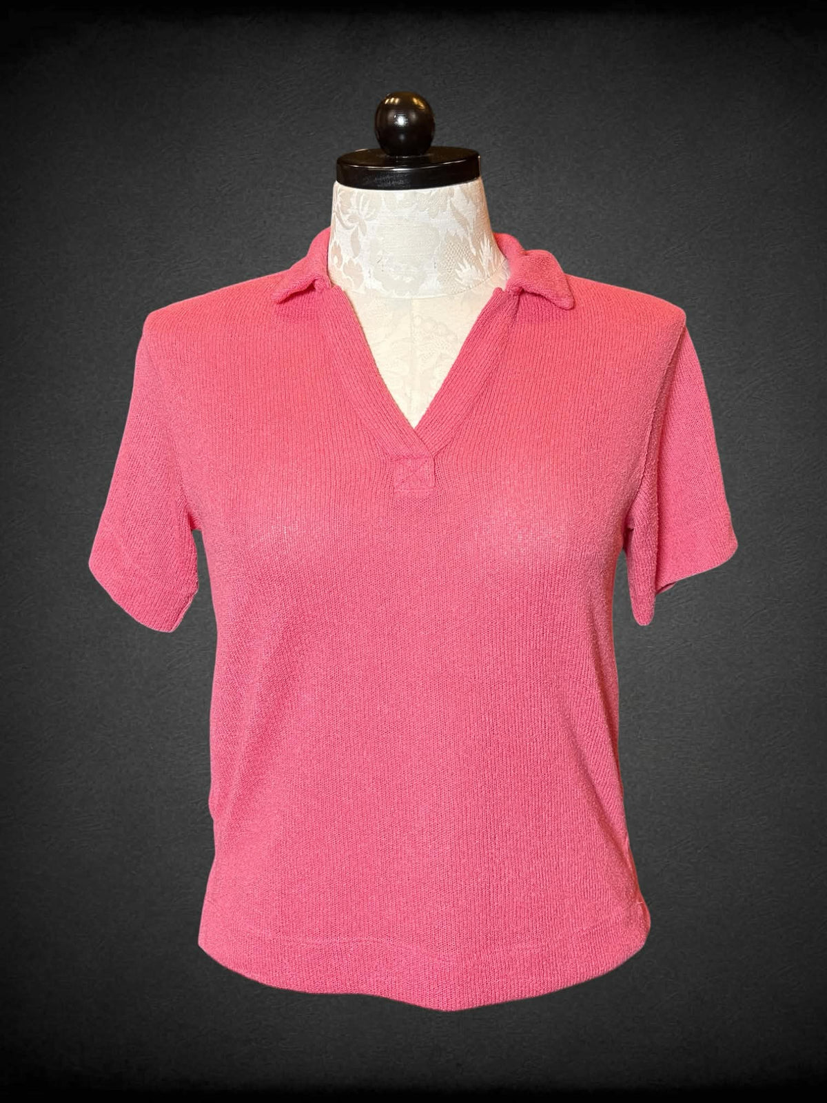 0X M&S Collection pink knit polo