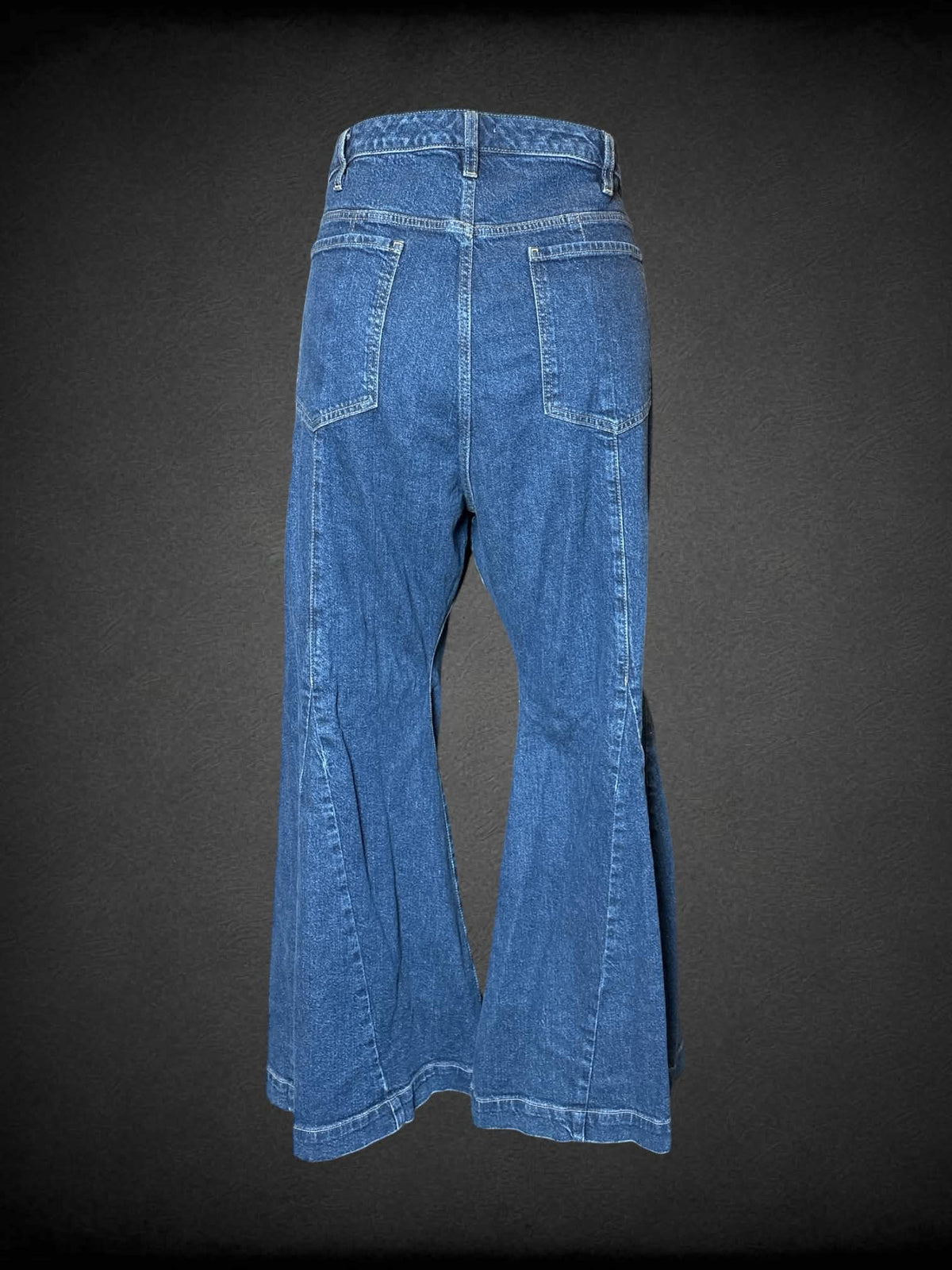 3X Festi blue flare jeans with decorative seam design