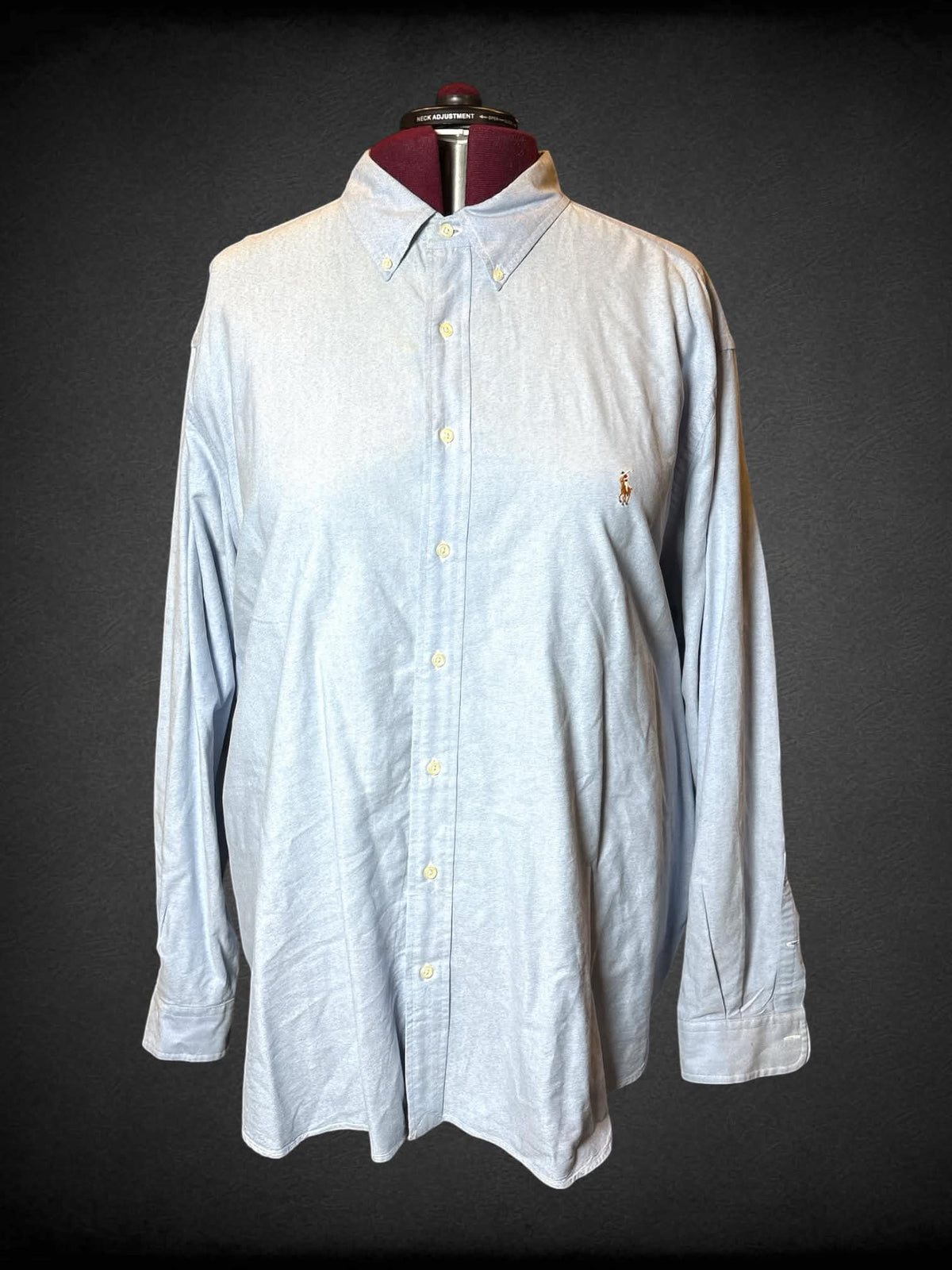 4X Ralph Lauren light blue button-up shirt