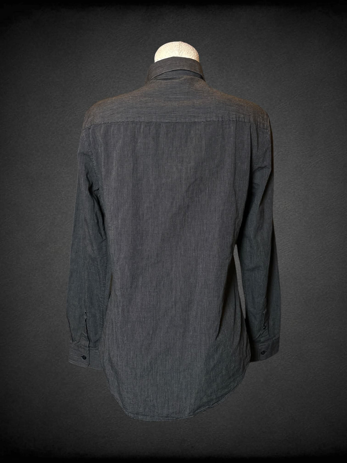 L Versace Collection grey button-up shirt with striped design