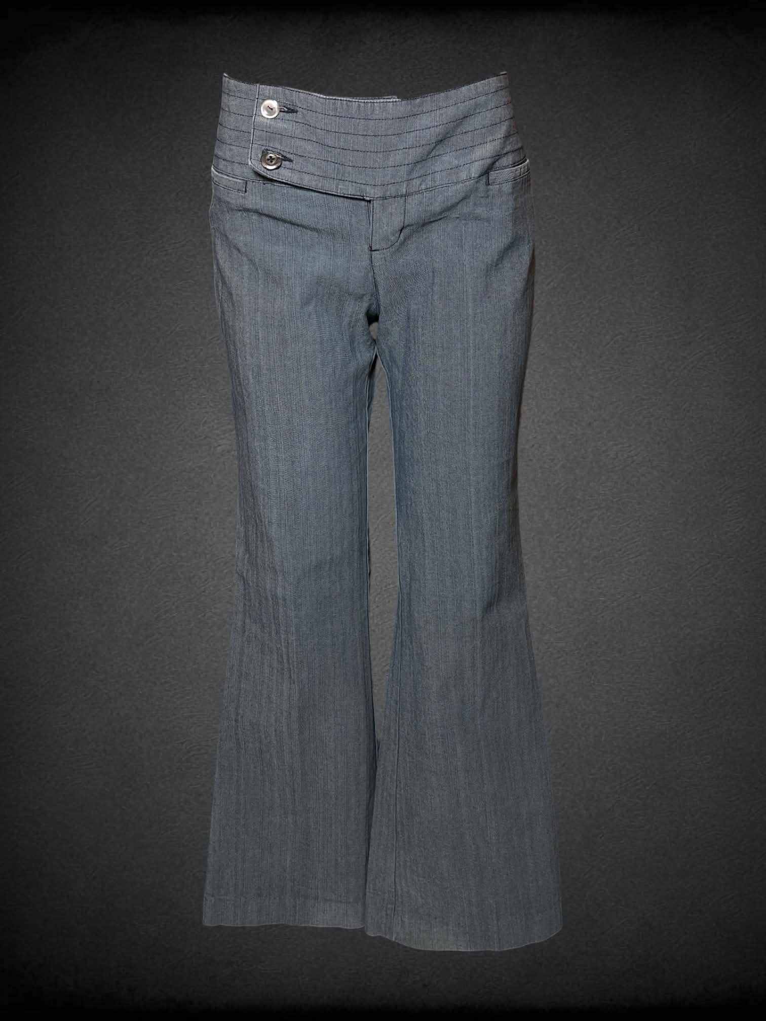L Wxrld vintage Y2K grey flare pants with faux pockets