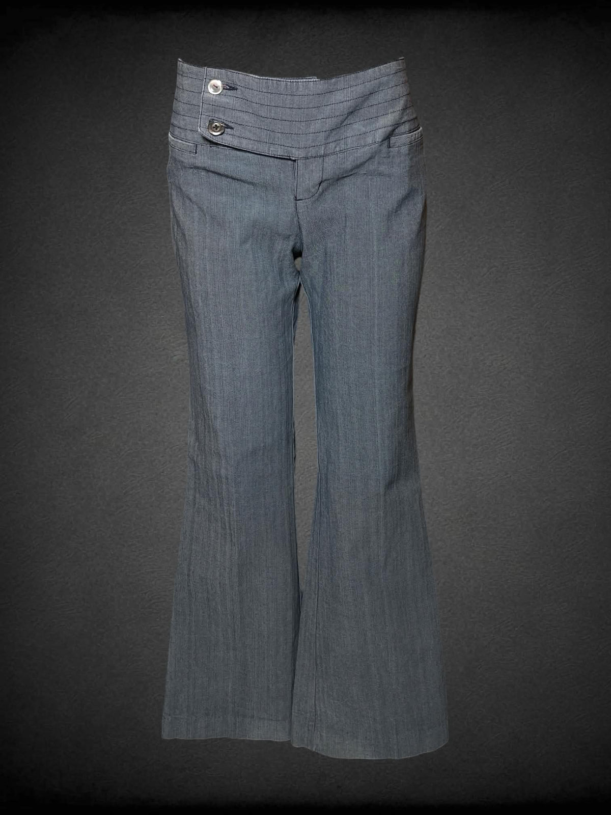 L Wxrld vintage Y2K grey flare pants with faux pockets