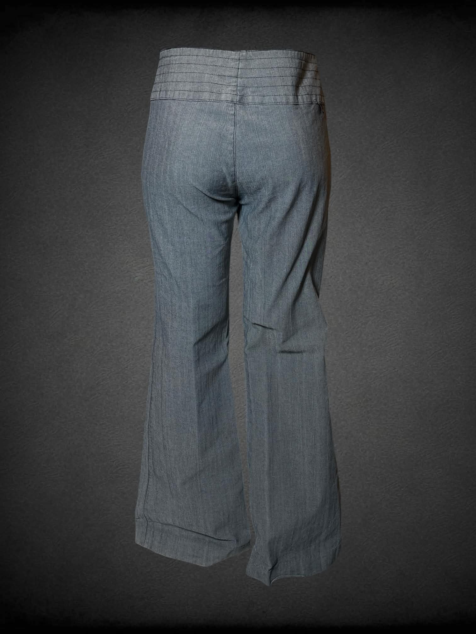 L Wxrld vintage Y2K grey flare pants with faux pockets