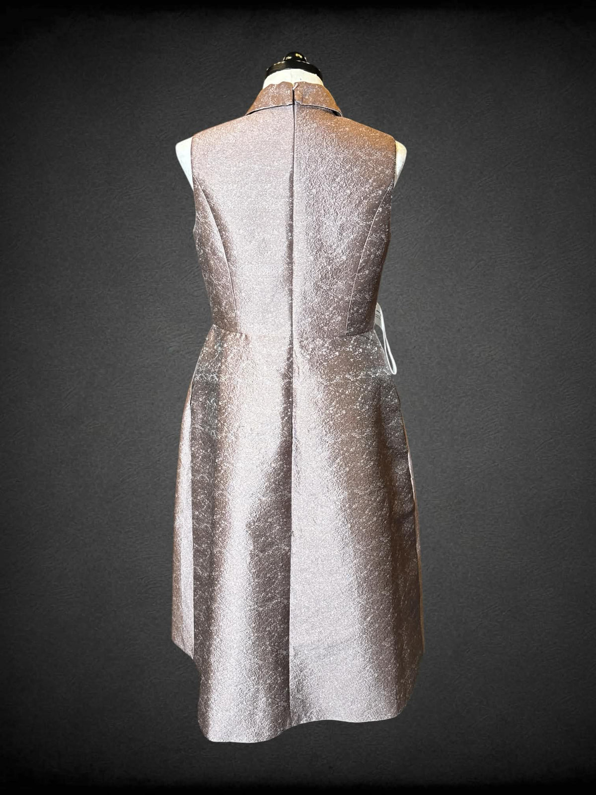 XL Kay Unger NWT designer mauve “blazer” dress with pockets,  and zipper on back