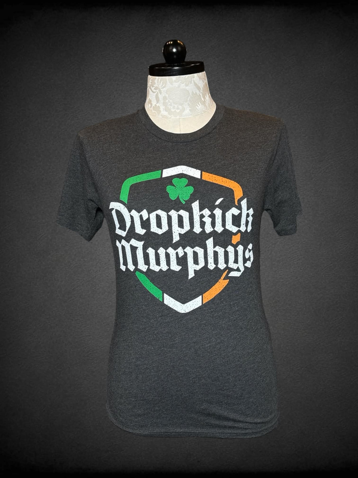 1X Royal Apparel grey t shirt with the band “Dropkick Murphys” logo on front