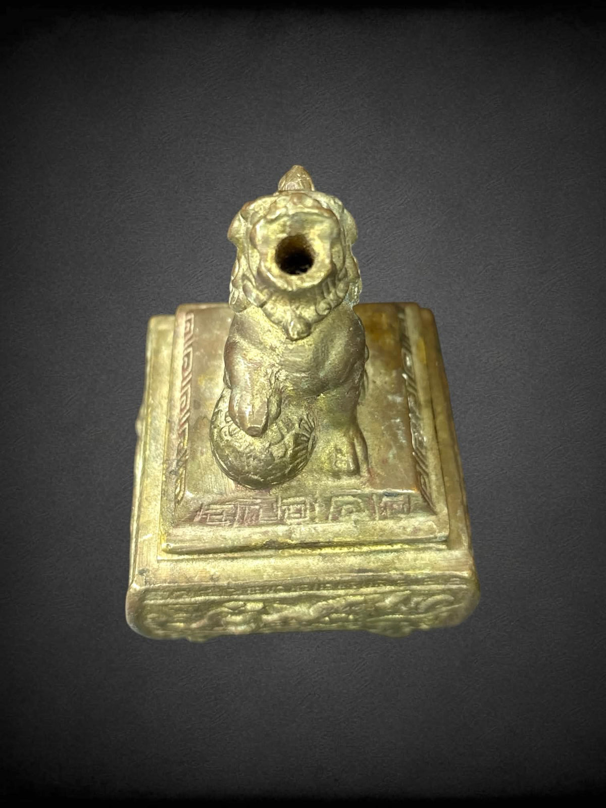 Antique bronze Shishi Lion censer, Japanese intense holder