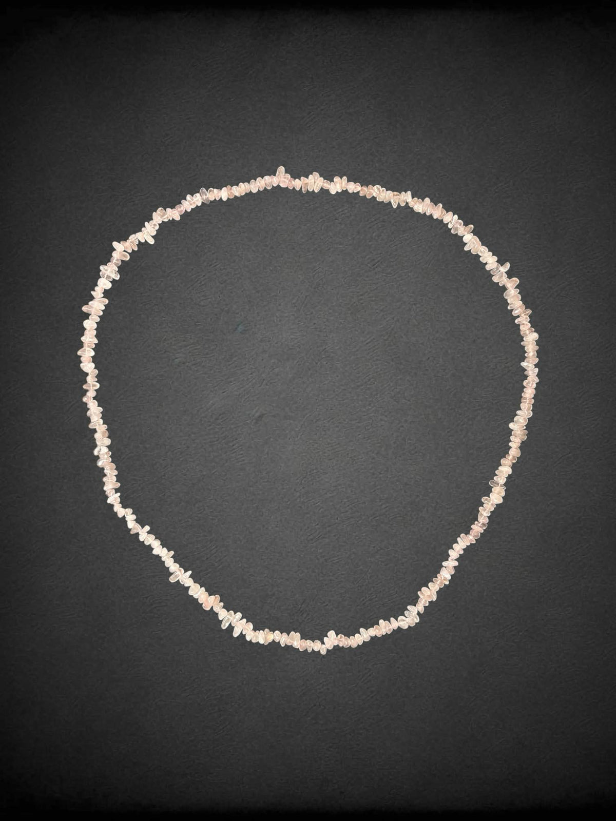Rose quarts stone beaded necklace