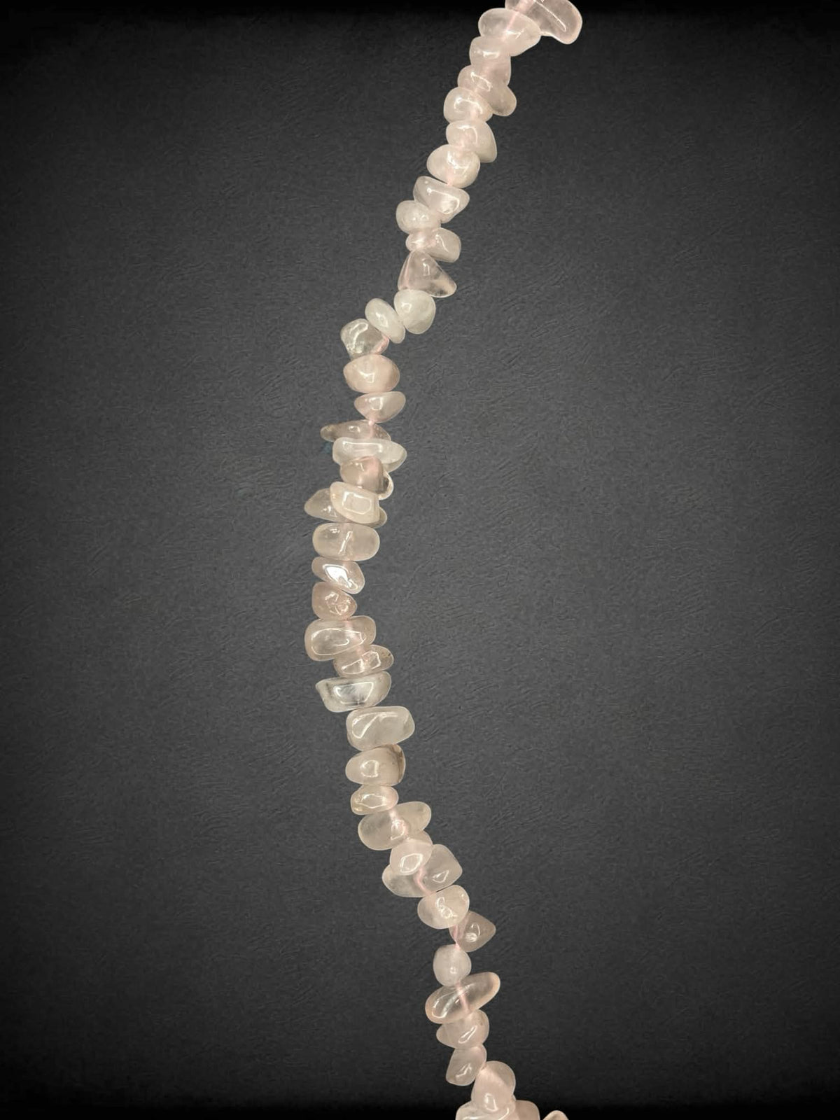 Rose quarts stone beaded necklace