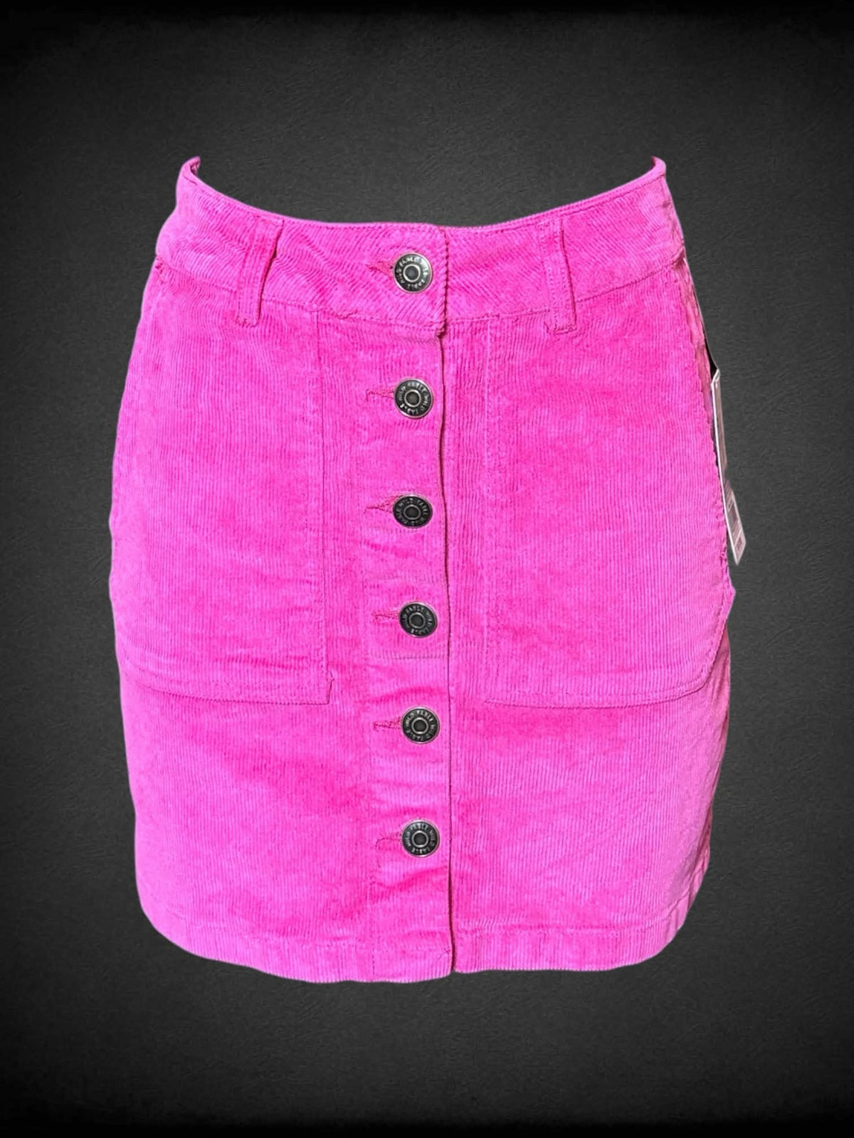 S Wild Fable NWT hot pink corduroy pencil skirt with buttons on front