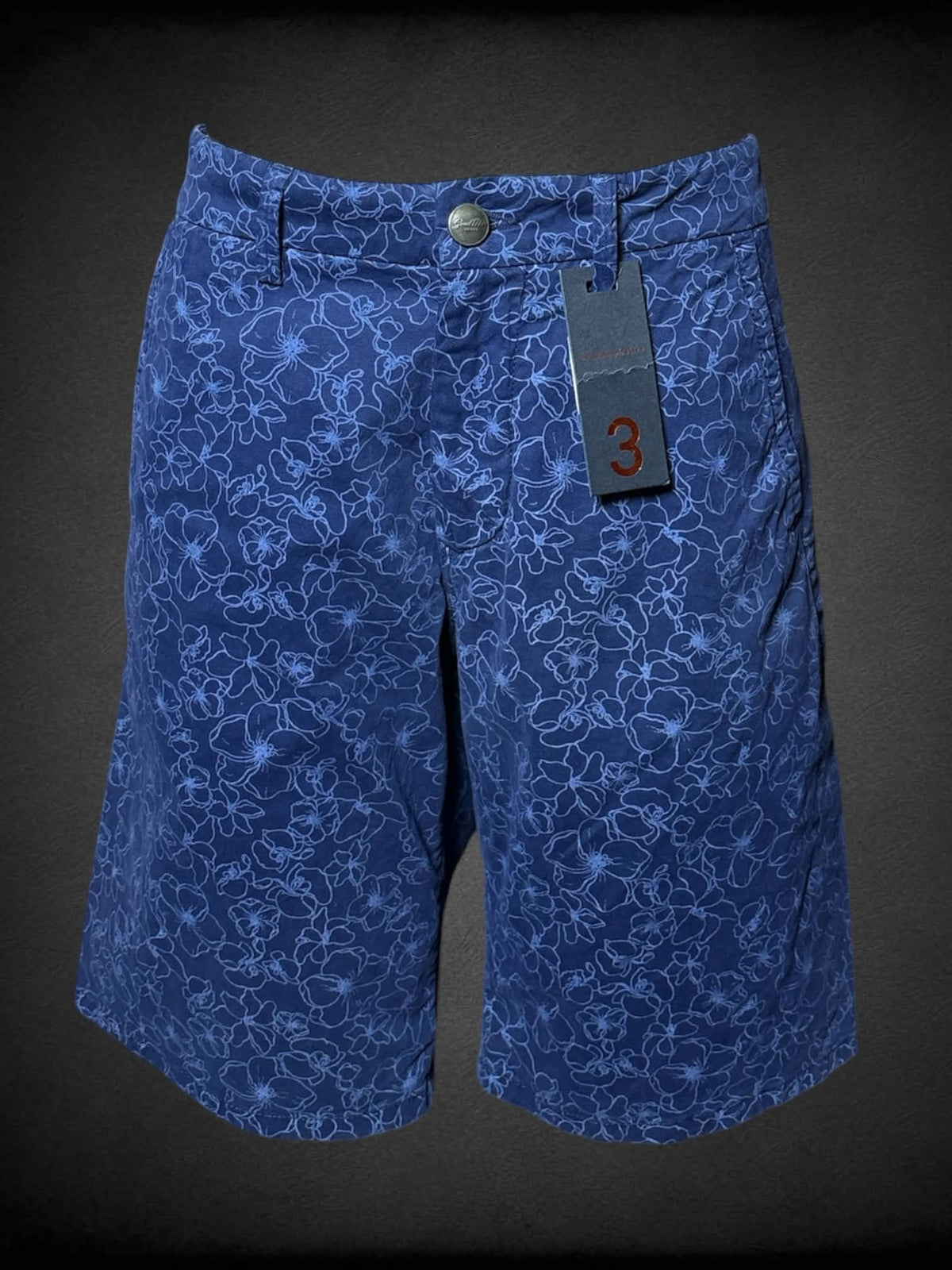 L Goodman Brand NWT dark blue shorts with floral pattern