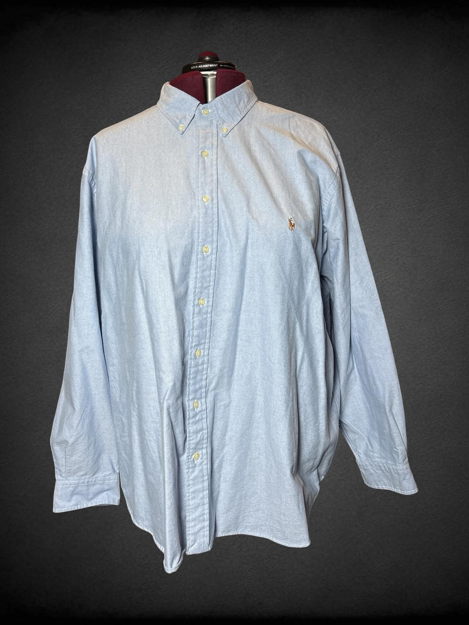 5X Ralph Lauren light blue button-up shirt