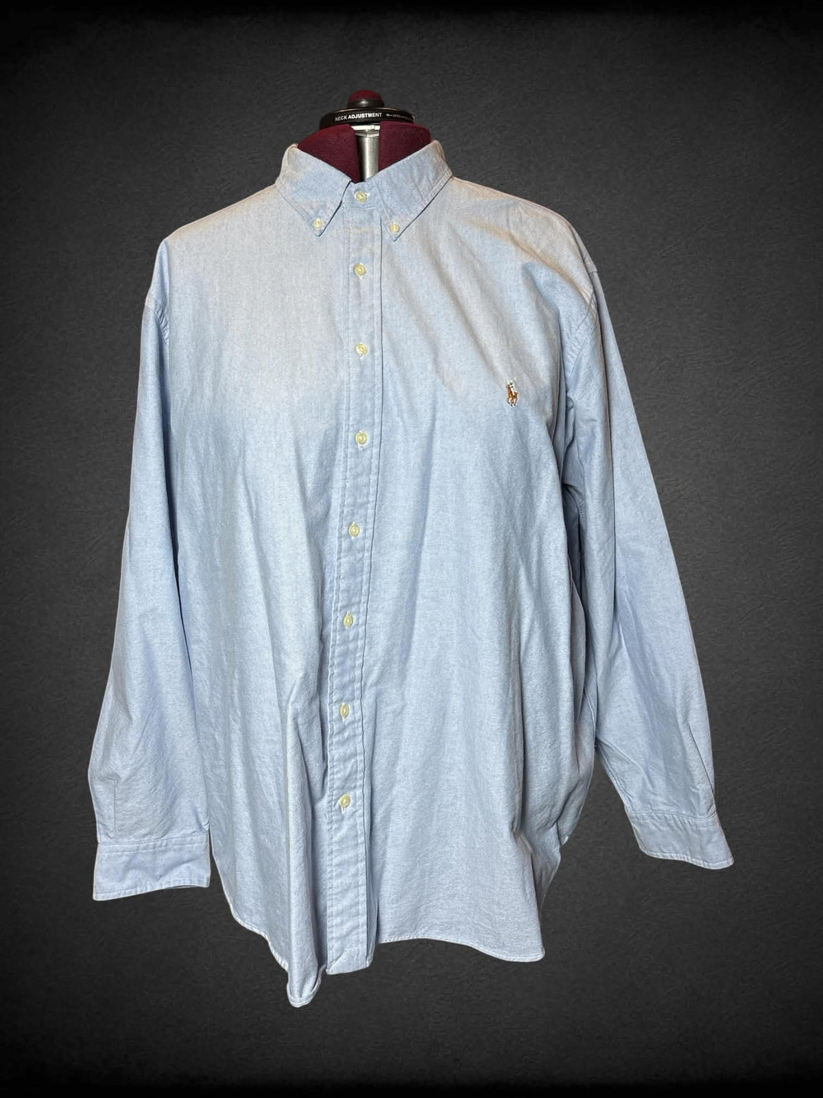 5X Ralph Lauren light blue button-up shirt