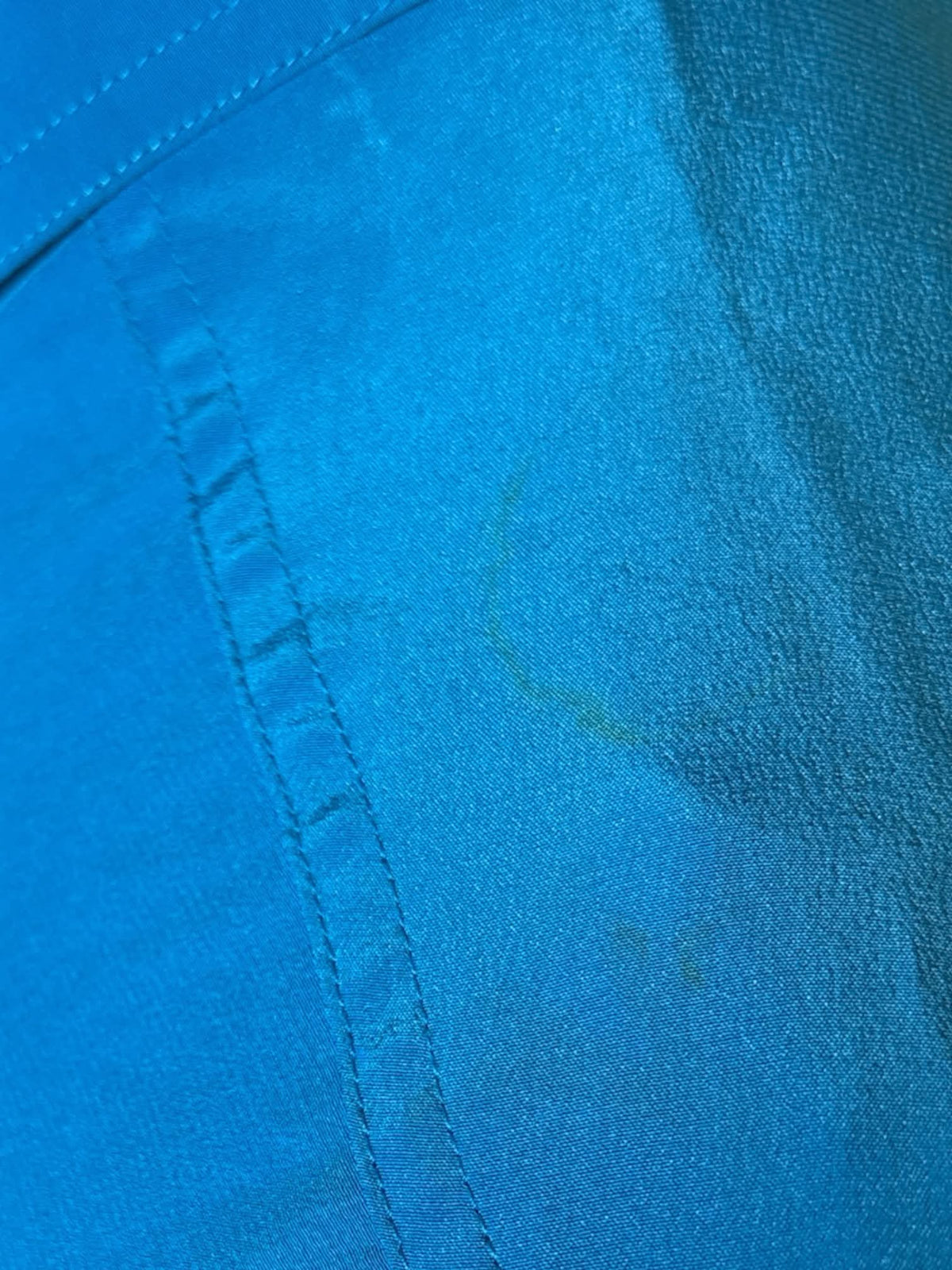 0X Liz Claiborne vintage blue silk button-up shirt with pockets on front