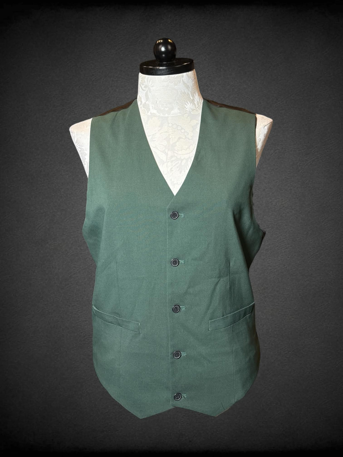 0X ASOS NWT forest green two-piece set with button-up vest, and blazer