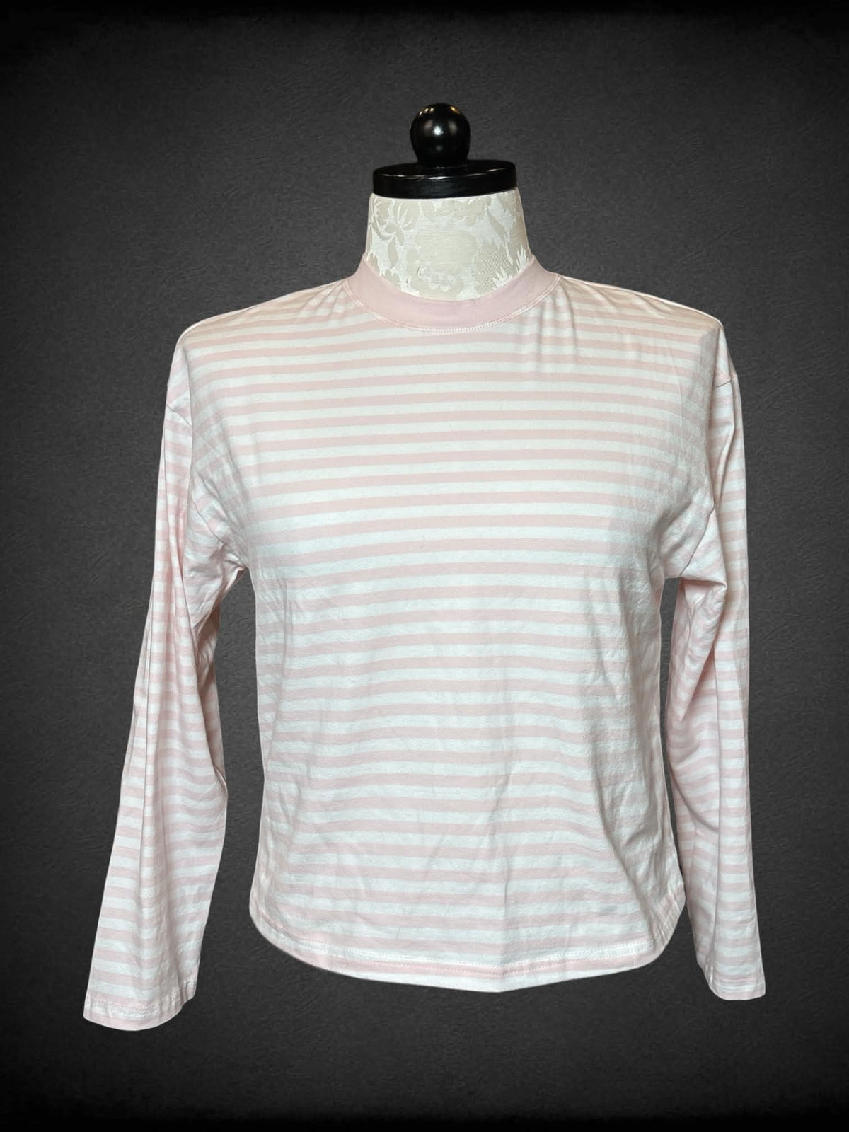 1X Hippie Rose white & pink striped long-sleeve shirt