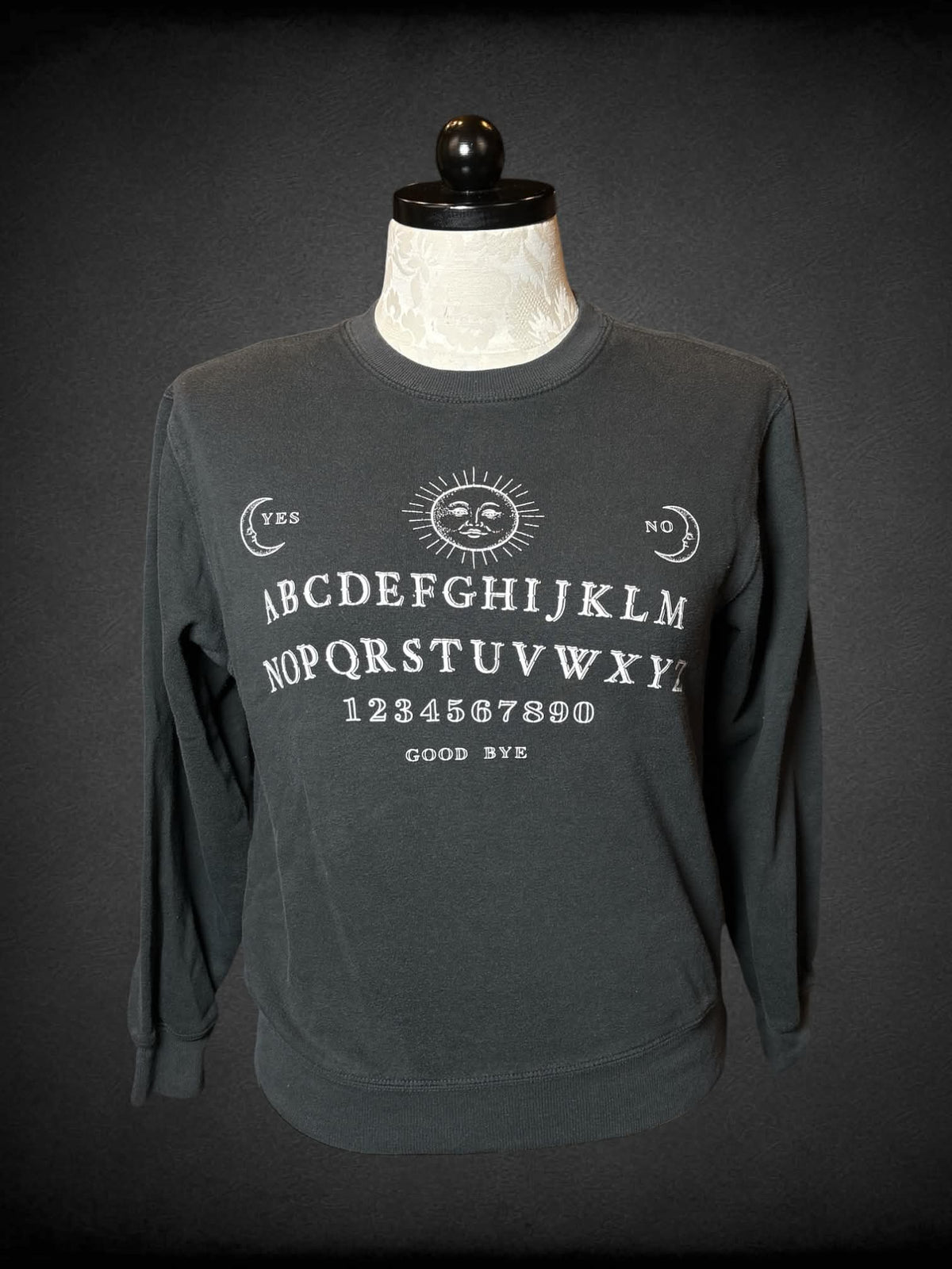 1X Hasbro grey crewneck sweatshirt with ouija board graphic on front