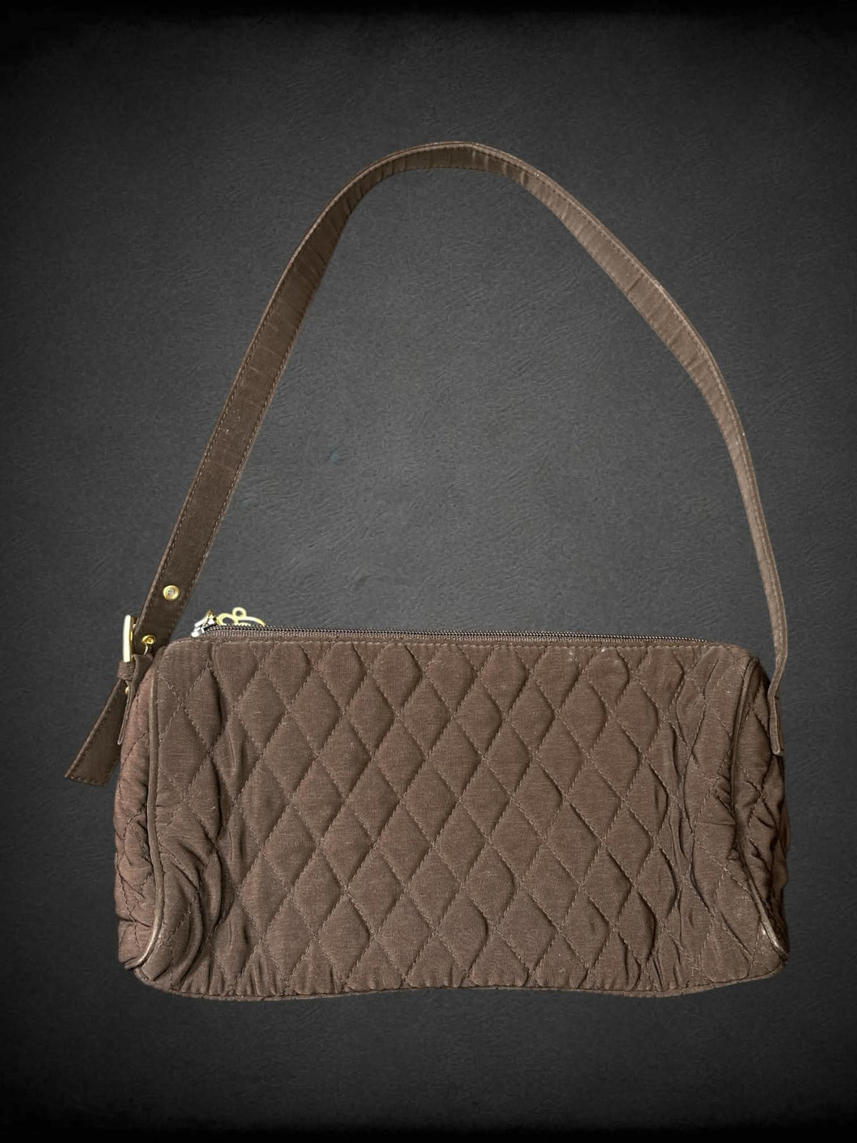 Vera Bradley Y2K brown shoulder bag with zipper pocket