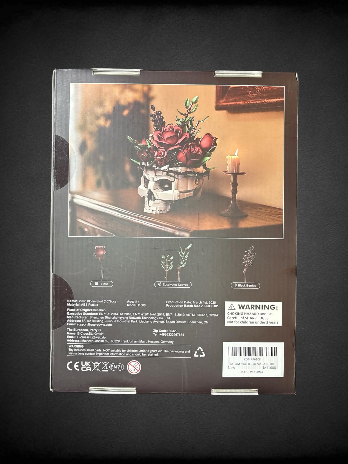 SupreOwls new in box skull & flower “Lego”