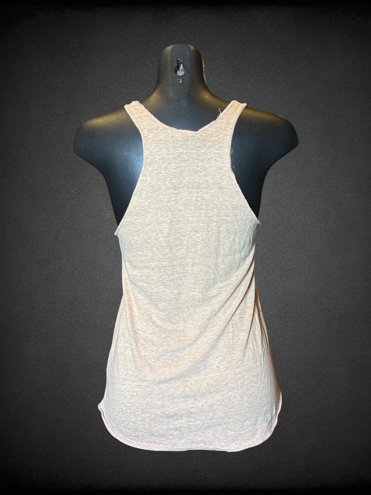 M Obey tan tank top with “Obey Worldwide” vintage-style graphic on front