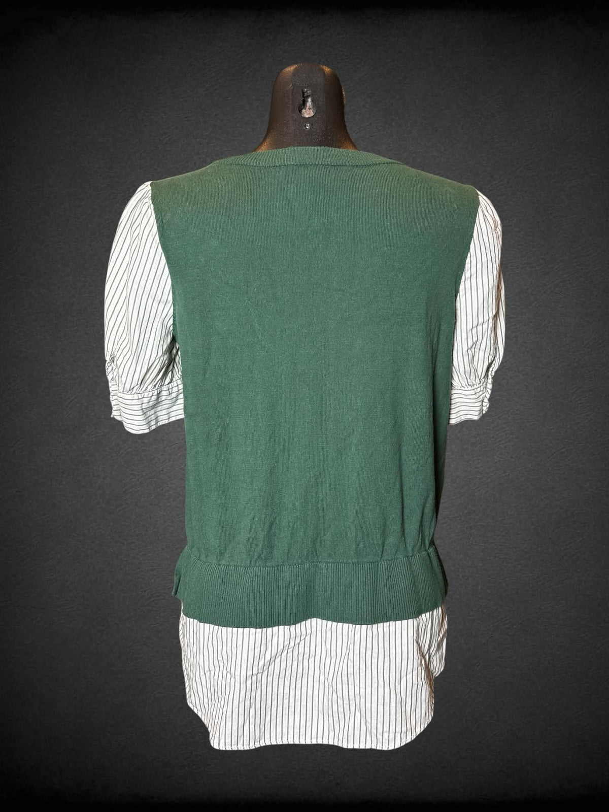 M Loft forest green layered sweater top