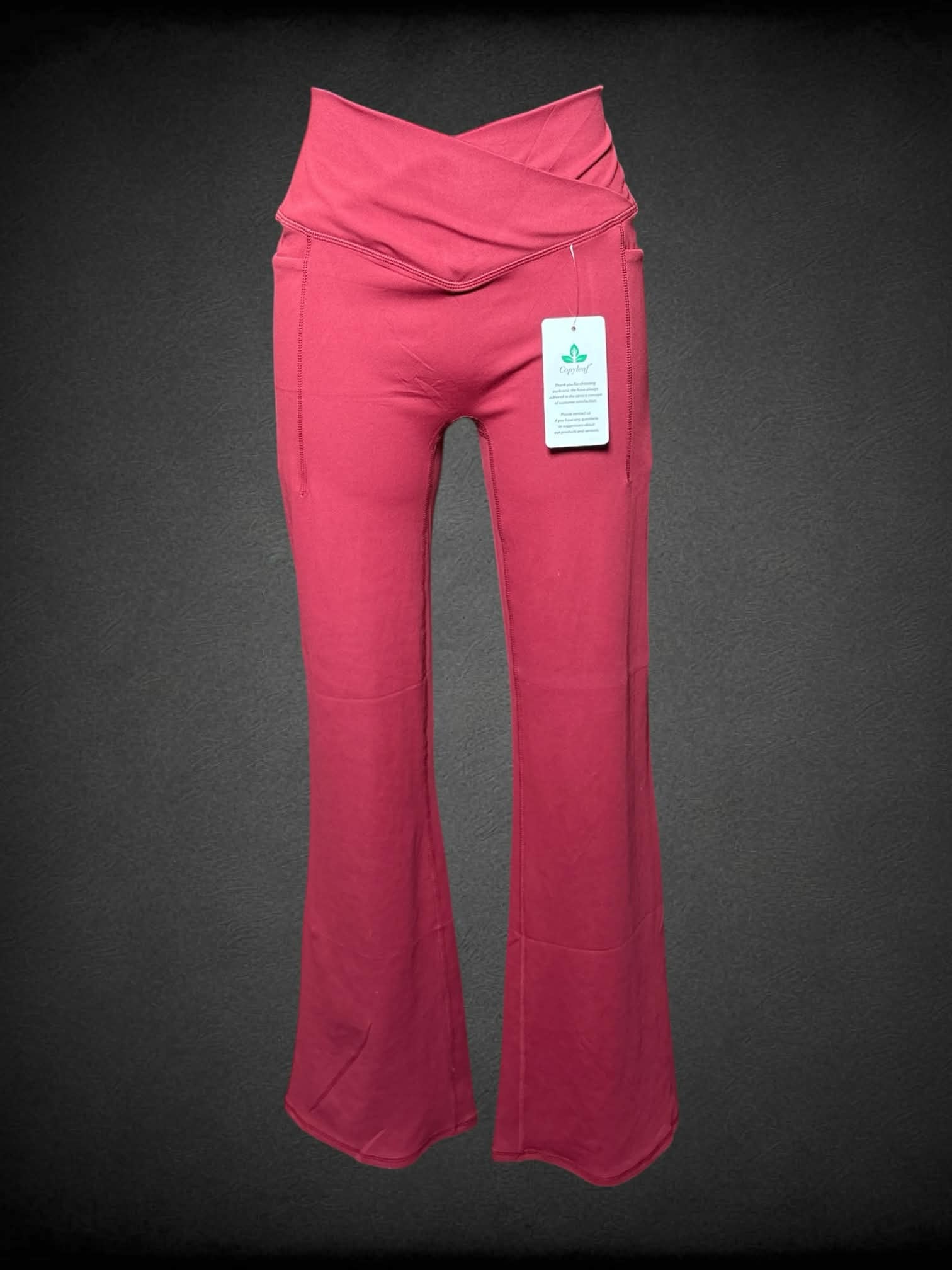 L CopyLeaf NWT red leggings with side pockets