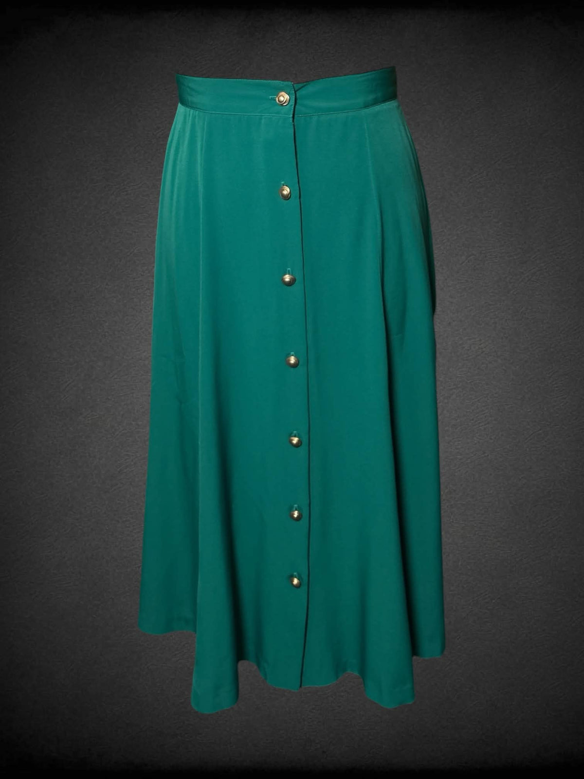 XL Peter Popovitch vintage long green button-up skirt with stretch waist