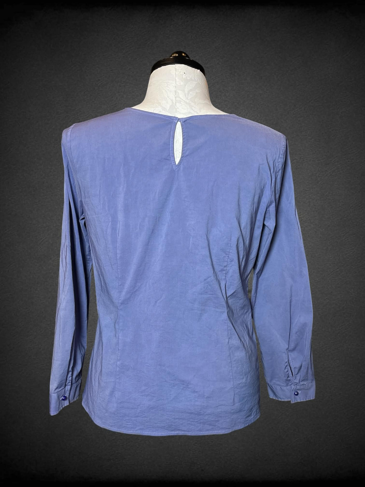 0X Talbots lavender long-sleeve shirt with zipper on side, and button on back